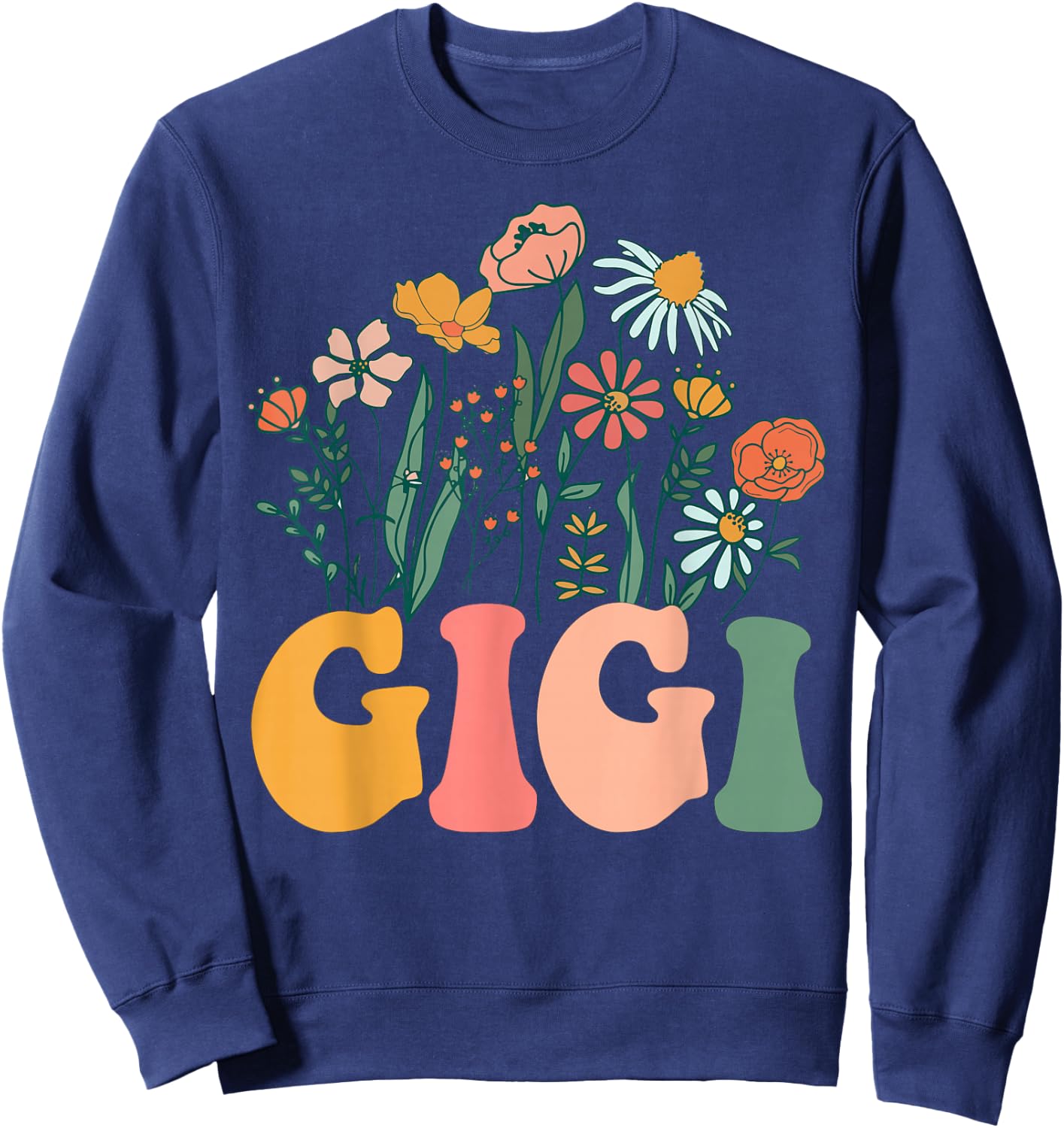 New GIGI Wildflower First Birthday & Baby Shower Sweatshirt - Sweatshirt | Navy