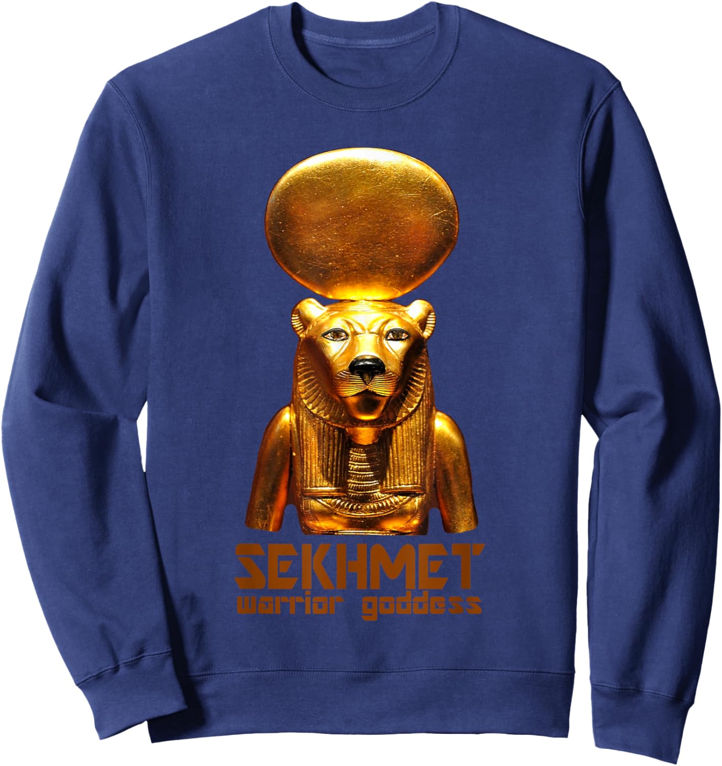 Sekhmet A Worrior Goddess From Ancient Pharaonic Egypt Sweatshirt - Sweatshirt | Navy