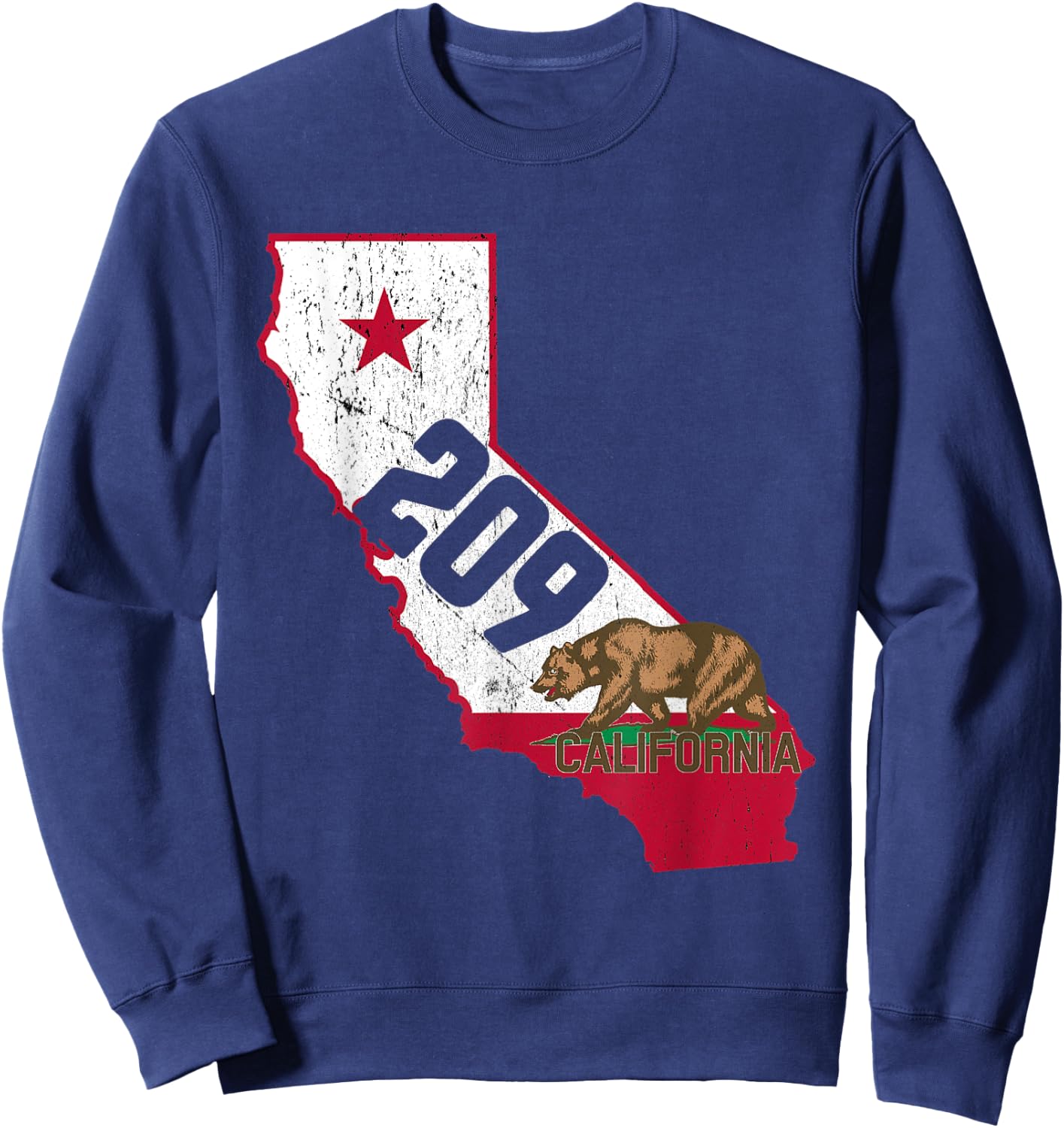 Stockton Area Code 209 Shirt California Souvenir Gift Sweatshirt - Sweatshirt | Navy