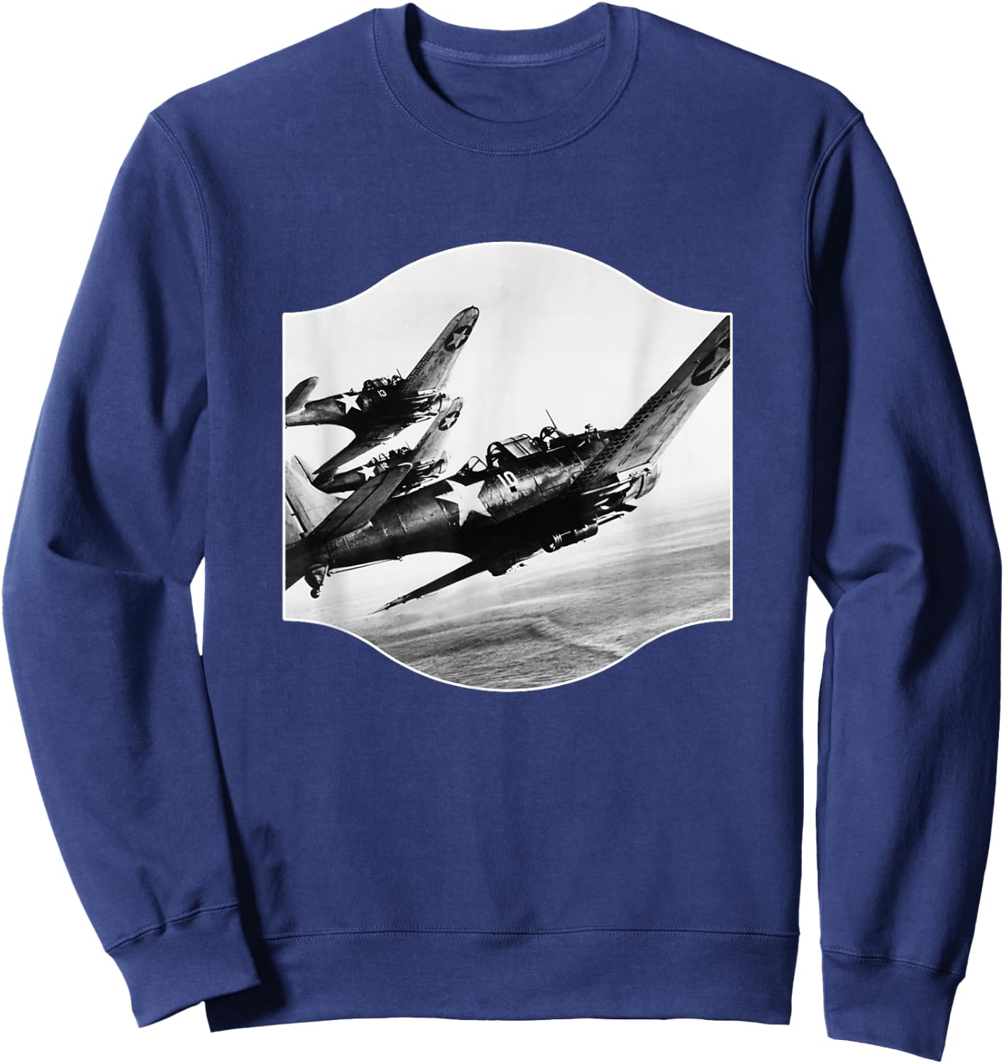 Douglas SBD-Dauntless WWII Fighter Plane USA History Sweatshirt - Sweatshirt | Navy