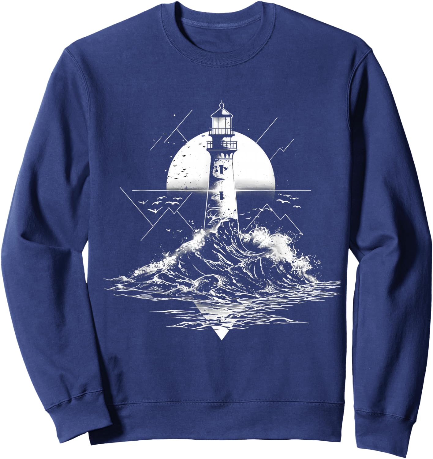 Lighthouse Sailing Sea Beach Boating Seaside House Sweatshirt - Sweatshirt | Navy