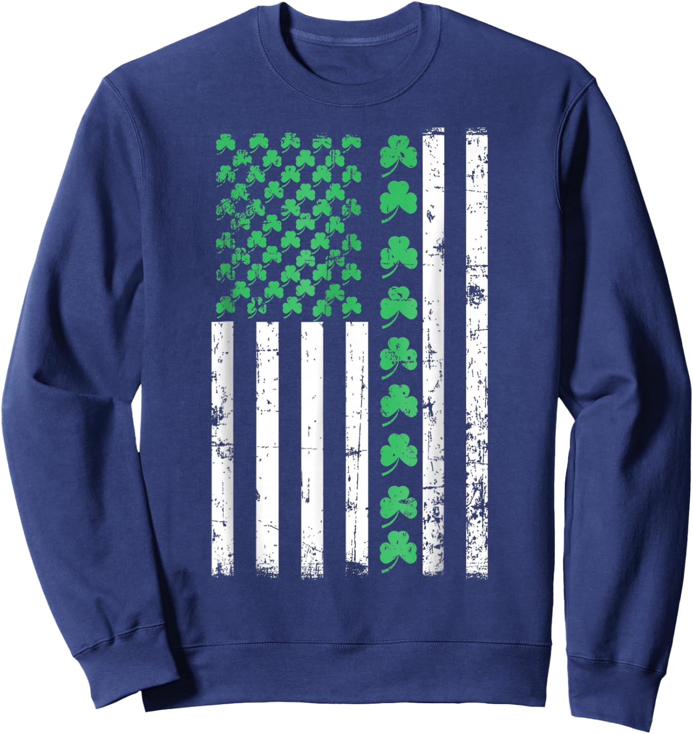 American Flag St Patricks Day T Irish Lucky Sweatshirt - Sweatshirt | Navy