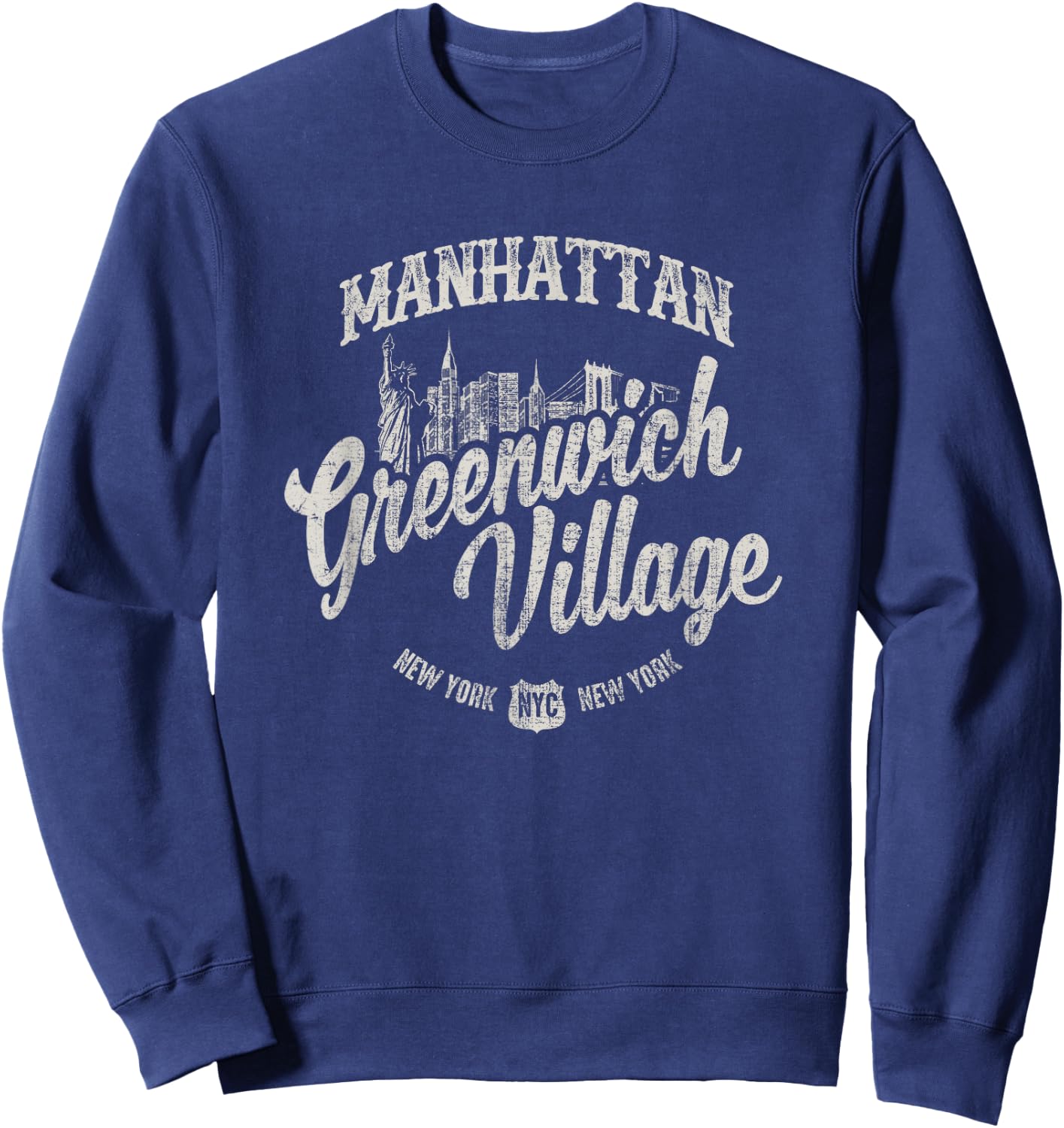 New York Manhattan Greenwich Village Sweatshirt - Sweatshirt | Navy