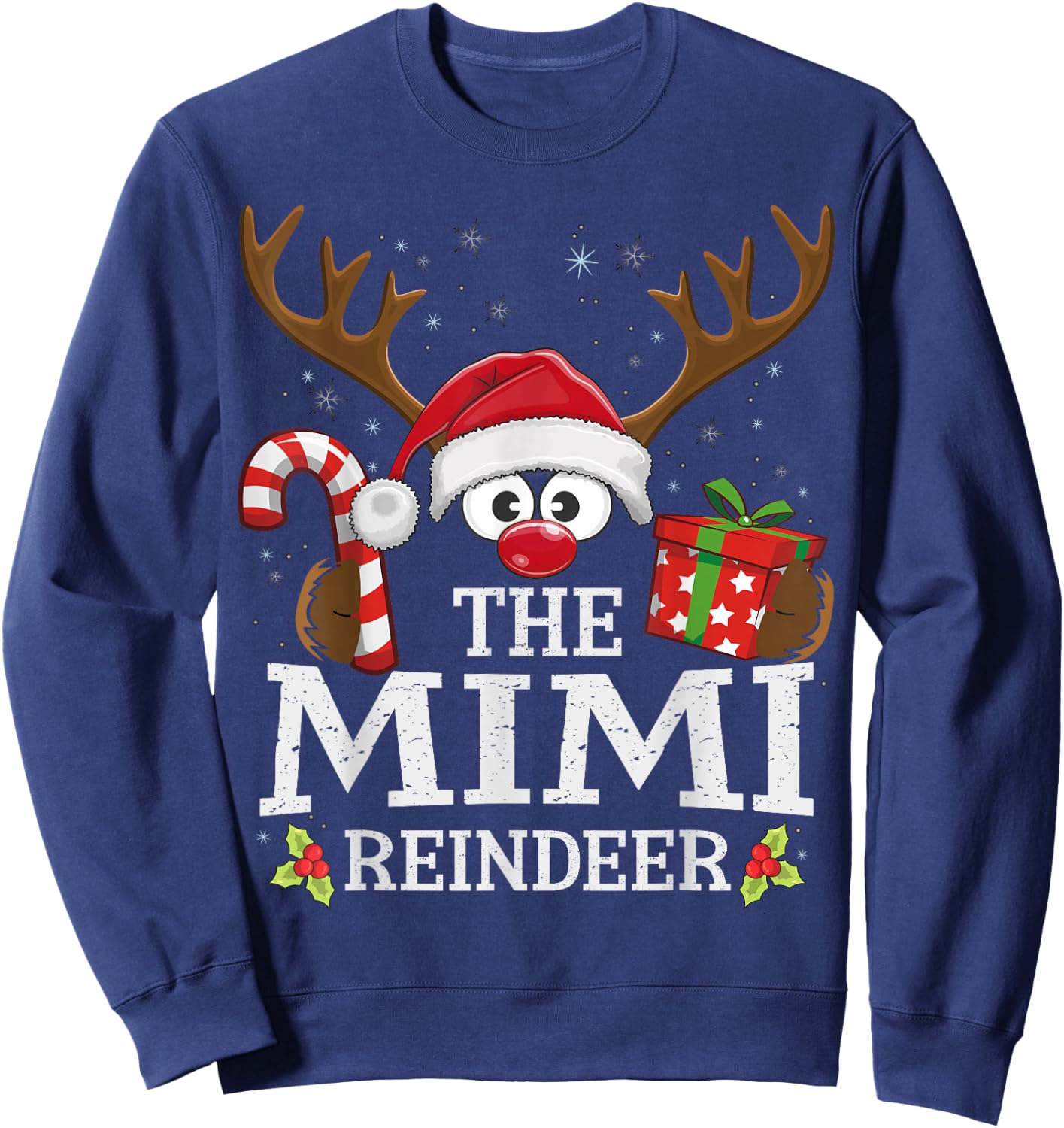 Christmas Matching The Mimi Reindeer Family Sweatshirt - Sweatshirt | Navy