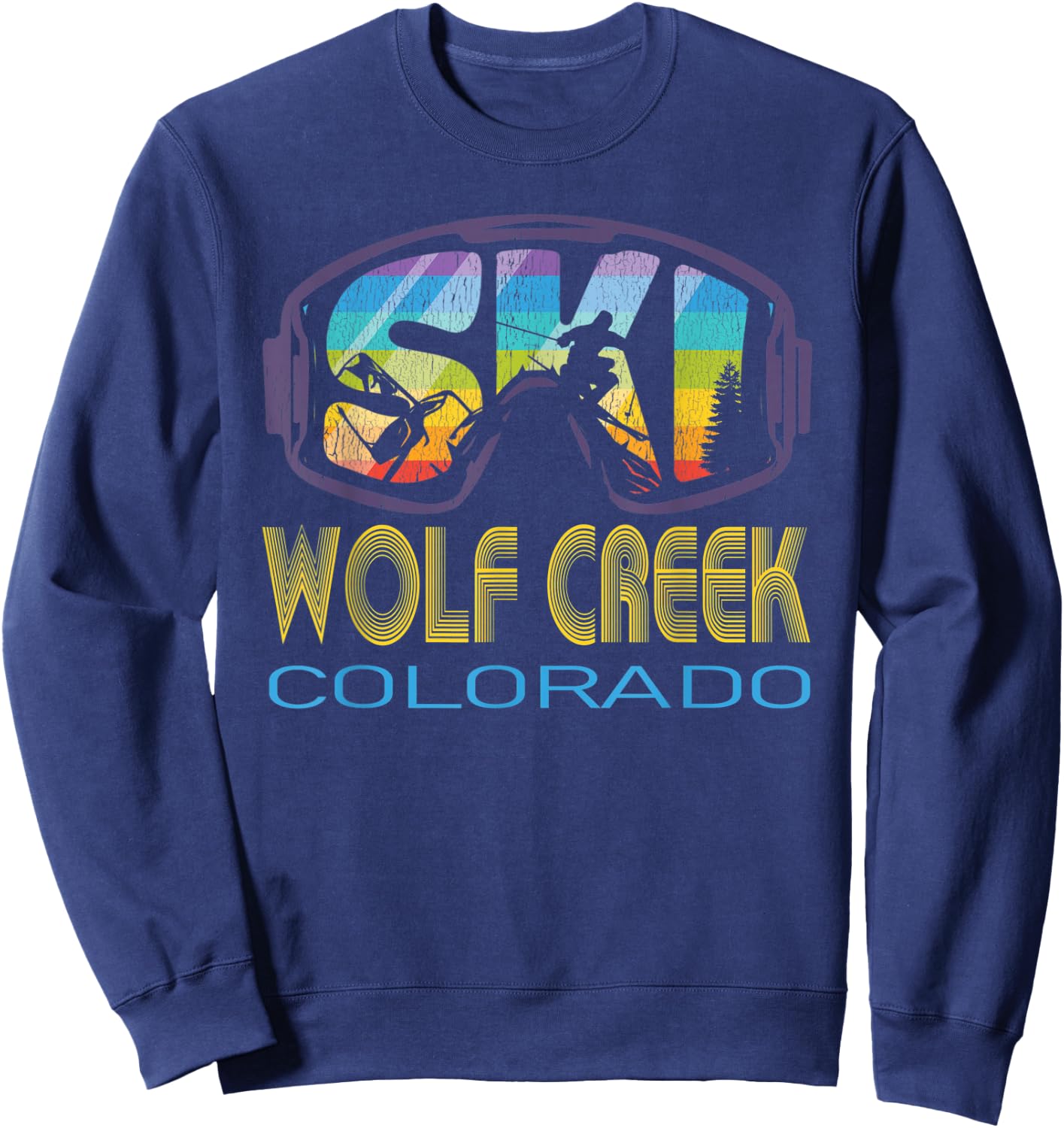Ski Wolf Creek Colorado Skiing Vacation Sweatshirt - Sweatshirt | Navy