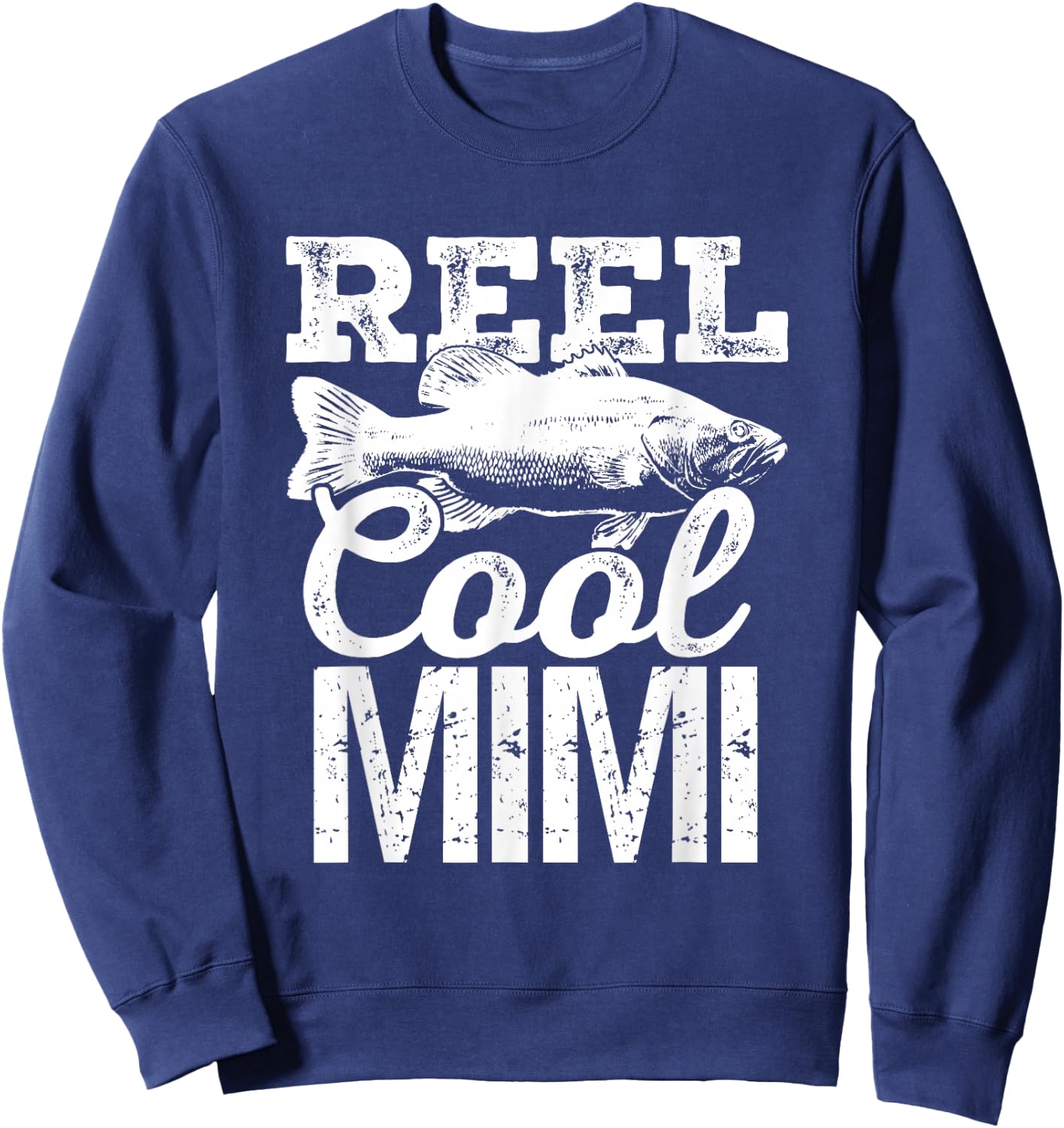 Reel Cool Mimi Fishing Outdoor Fisherman Sweatshirt - Sweatshirt | Navy