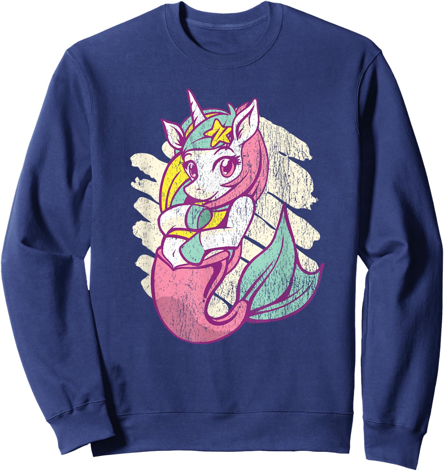 Mermicorn Mermaid Unicorn Magic Sea Creature Gift Sweatshirt - Sweatshirt | Navy