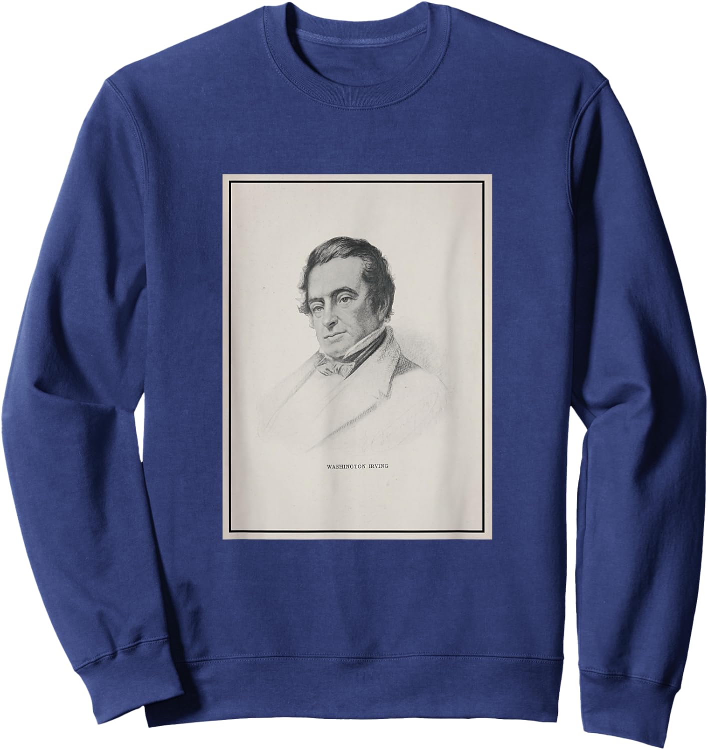 Washington Irving Vintage Portrait (1922) Sweatshirt - Sweatshirt | Navy