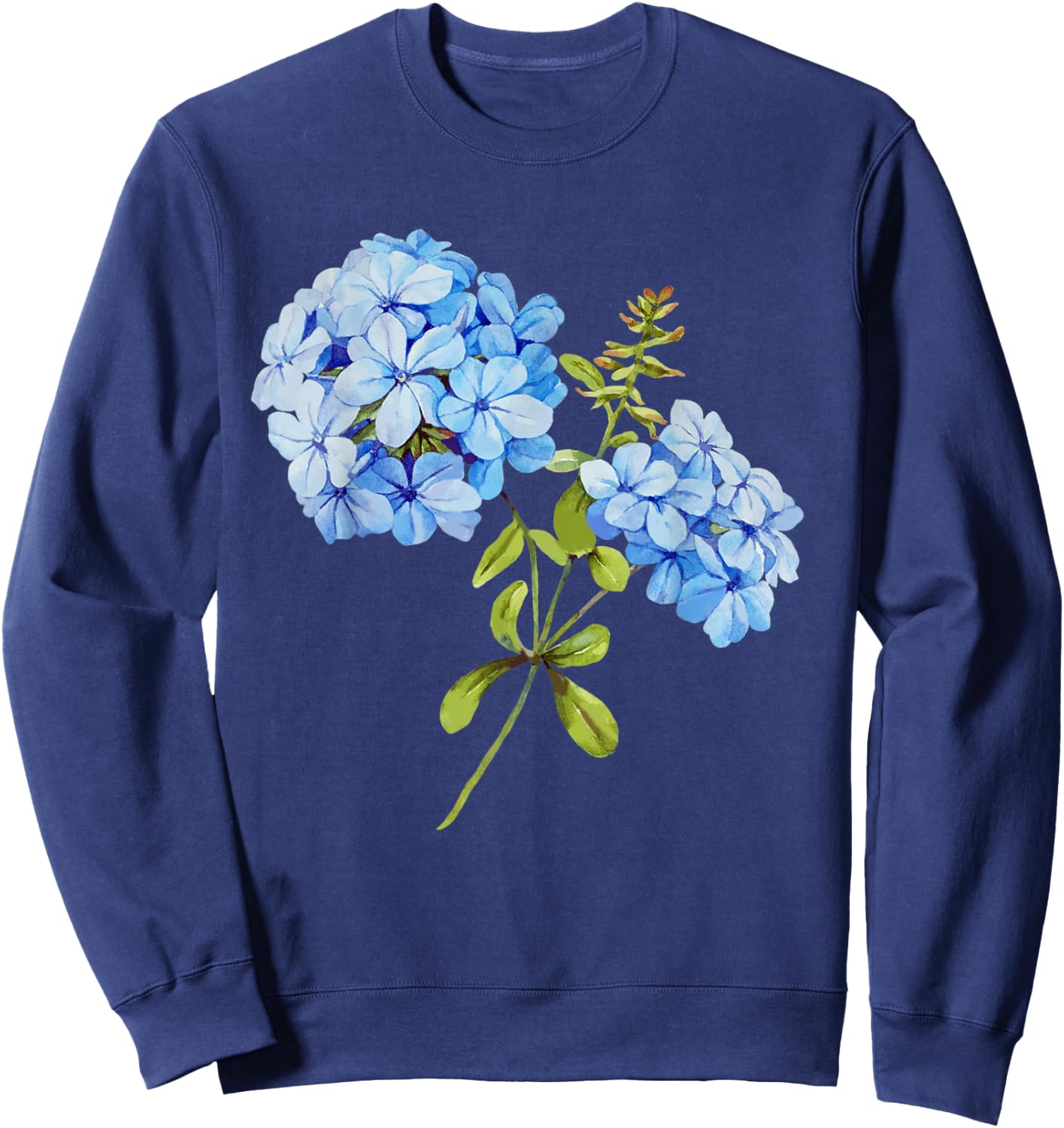 Grandmillennial Hydrangea Style Sweatshirt - Sweatshirt | Navy