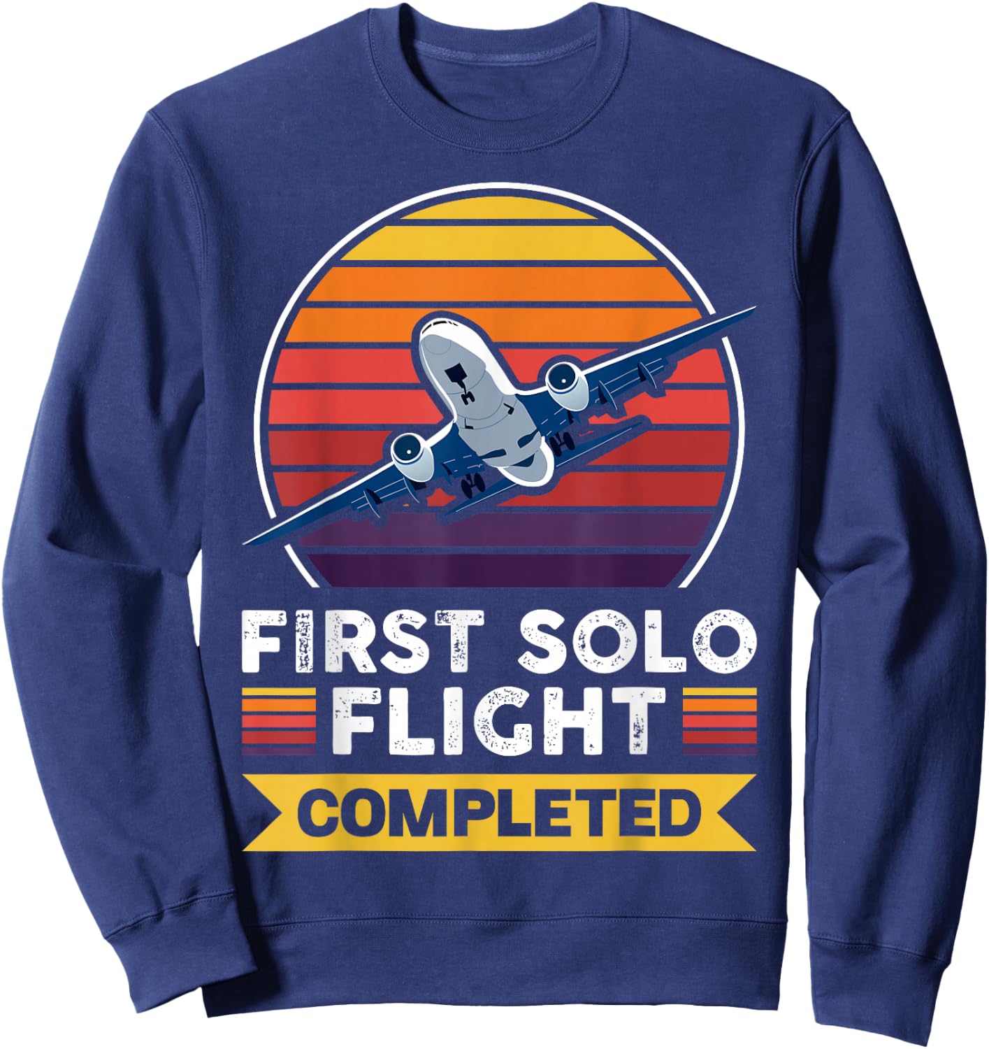 First Solo Flight Completed Sweatshirt - Sweatshirt | Navy
