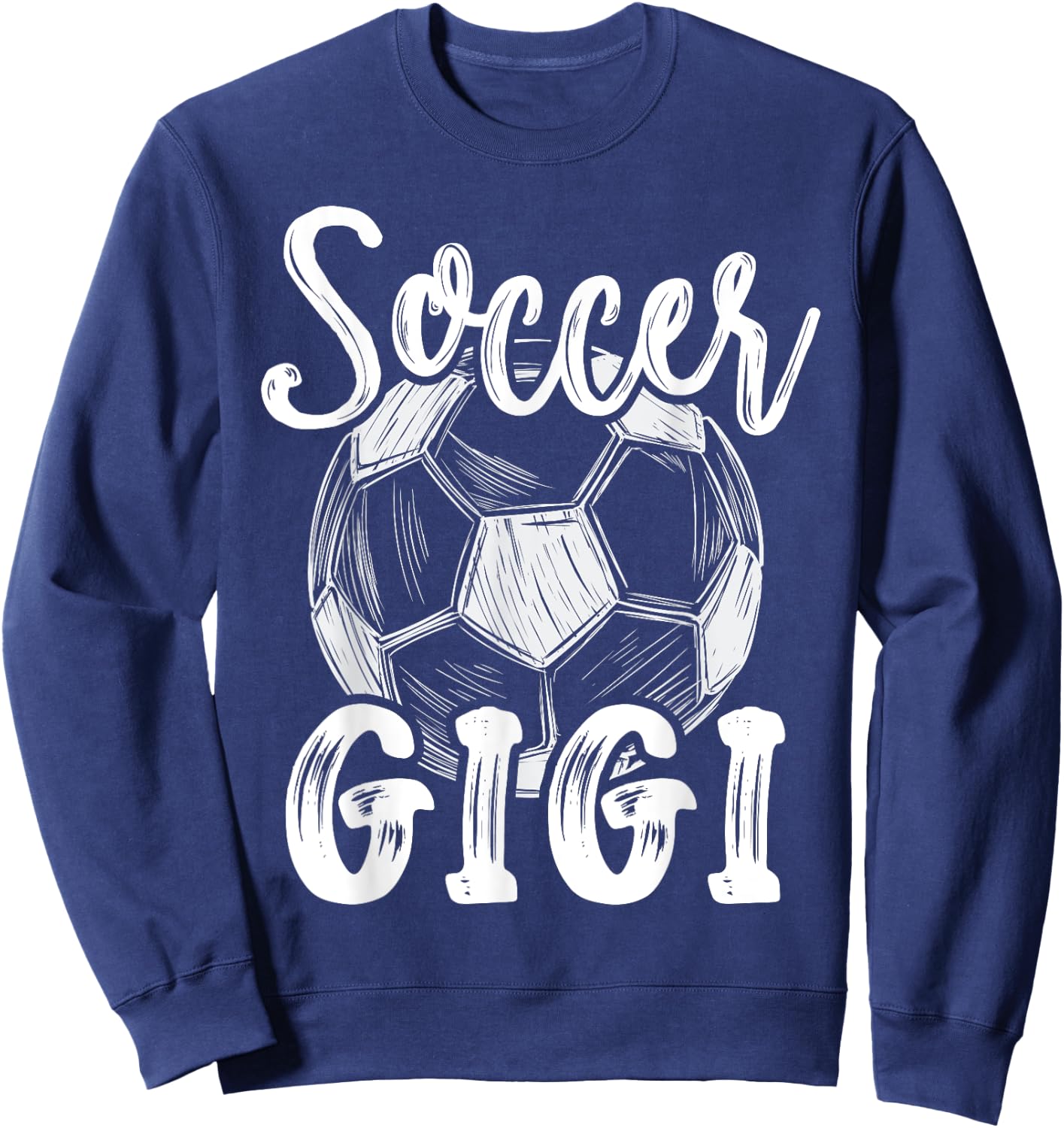 Soccer Gigi Women Family Matching Team Player Soccer Ball Sweatshirt - Sweatshirt | Navy