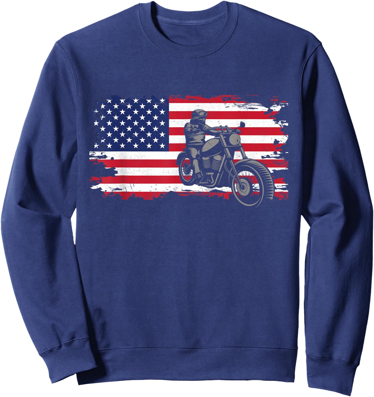 Motorcycle Clothing for Bikers -Adults Black Motorcycling Modern Letter Print Small Classic Fit Cotton 60% Polyester 40% Short Sleeve Machine Wash Spring, Summer 1 Count Sweatshirt - Sweatshirt | Navy