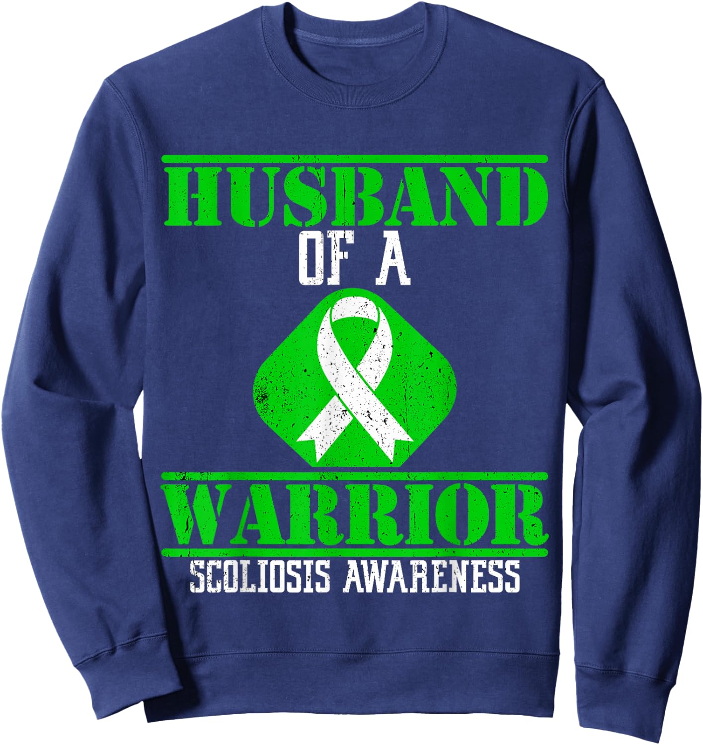 Husband of A Scoliosis Warrior Vintage Sweatshirt - Sweatshirt | Navy