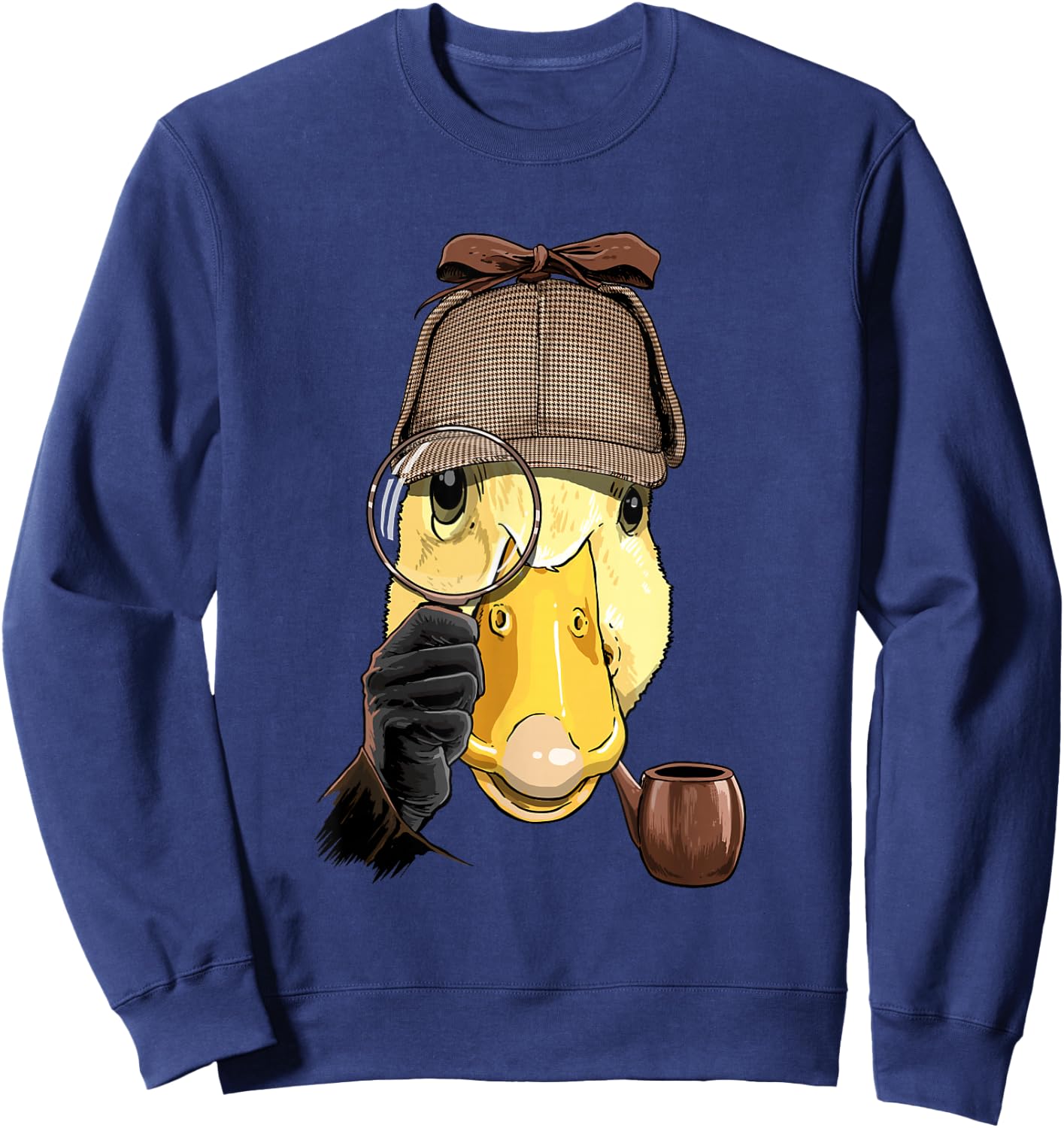 Duck Detective Farmer Duck Farm Animal Lover Sweatshirt - Sweatshirt | Navy
