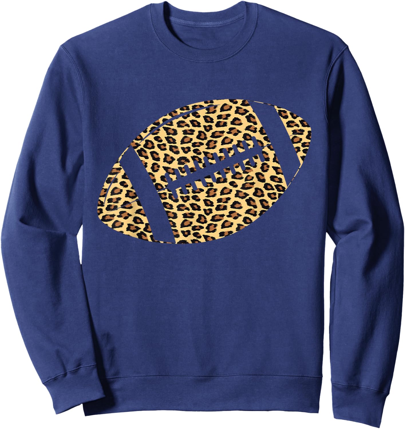 American Football Leopard Print Wild Animal Safari Sweatshirt - Sweatshirt | Navy