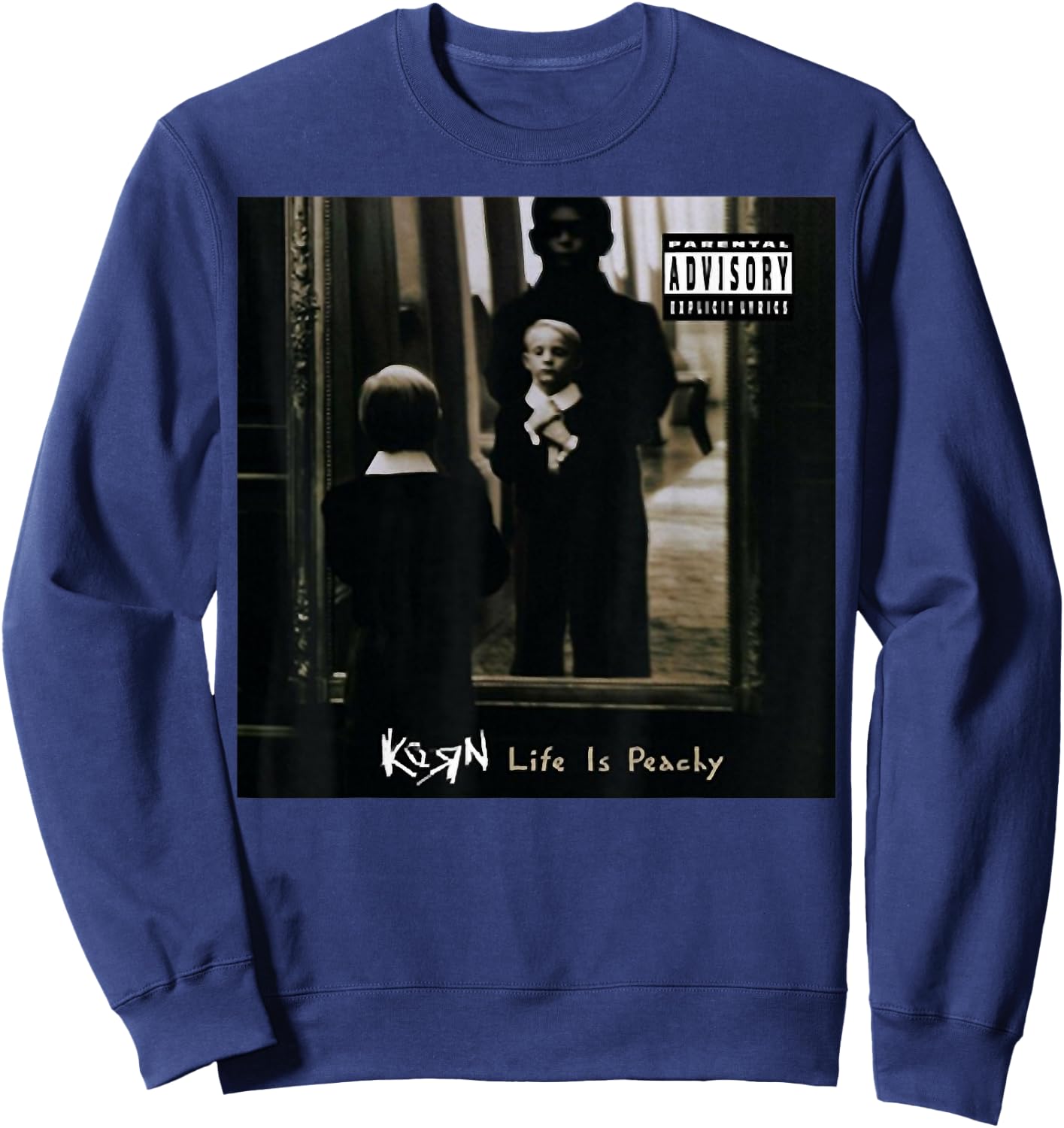 L.IFE funny IS PEA.CHY Sweatshirt - Sweatshirt | Navy