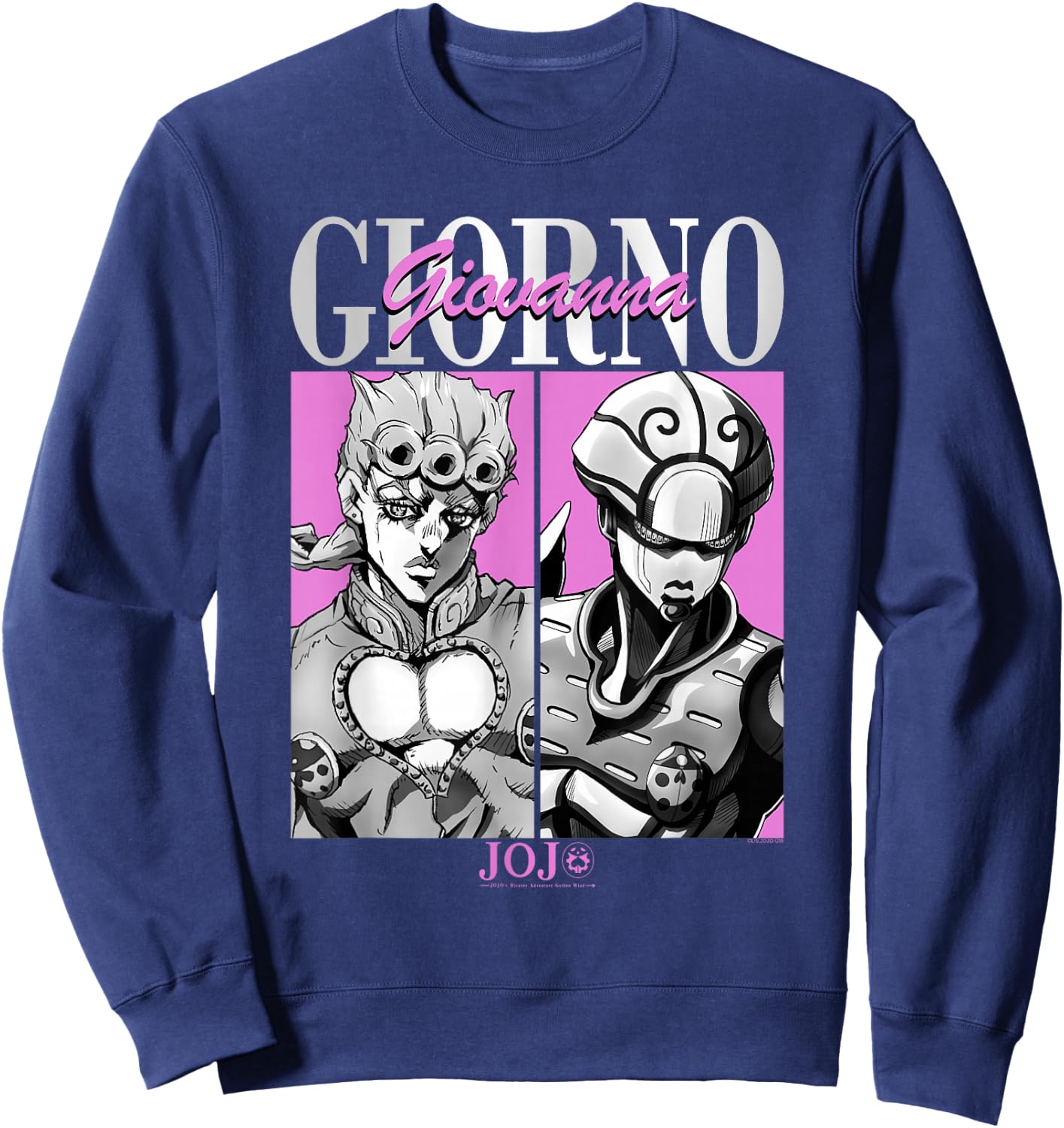 JoJo's Bizarre Adventure Giorno & Golden Wind Panels Anime Sweatshirt - Sweatshirt | Navy
