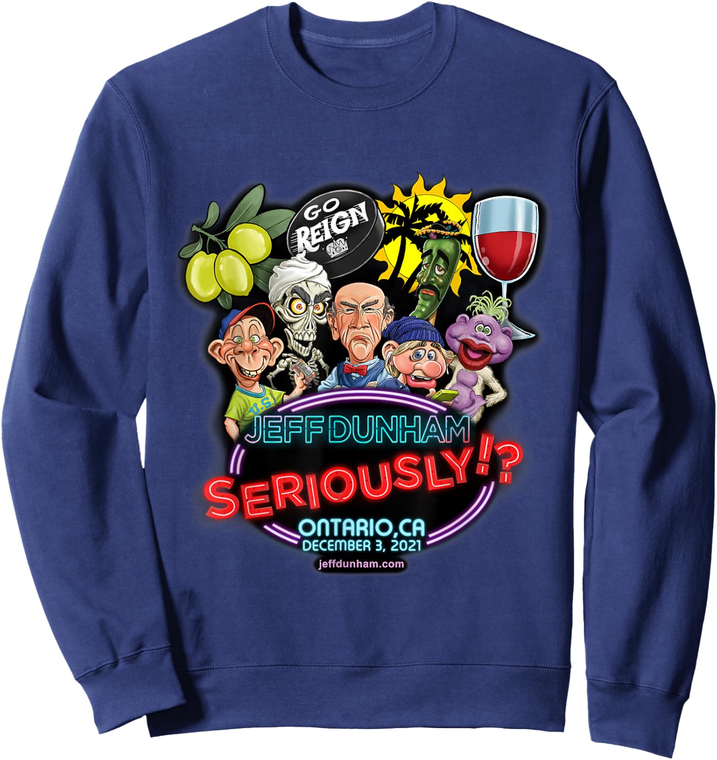 Jeff Dunham Ontario, CA Sweatshirt - Sweatshirt | Navy