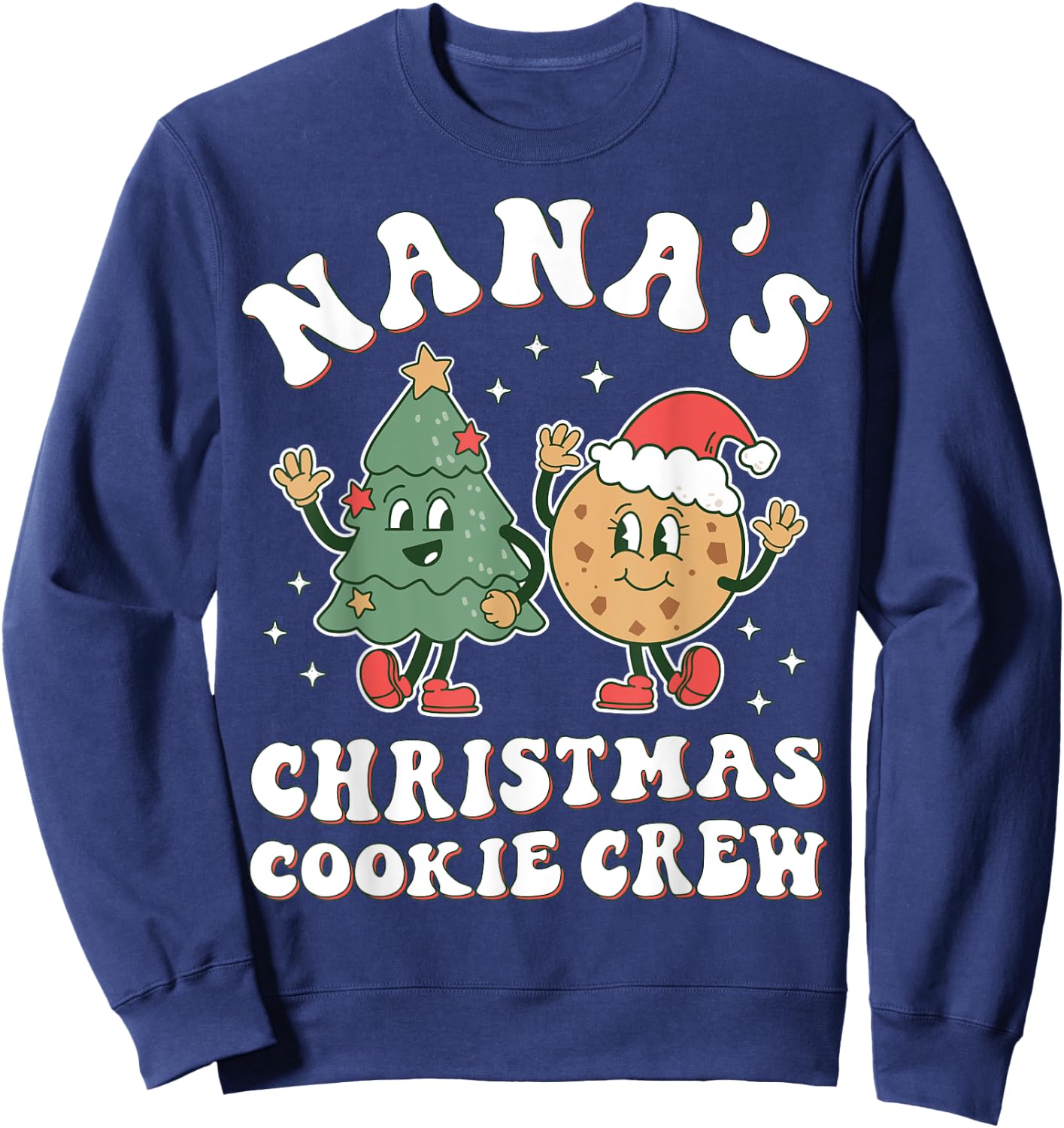 Nana’s Christmas Cookie Crew | Taste Tester Baker Taster Kid Sweatshirt - Sweatshirt | Navy