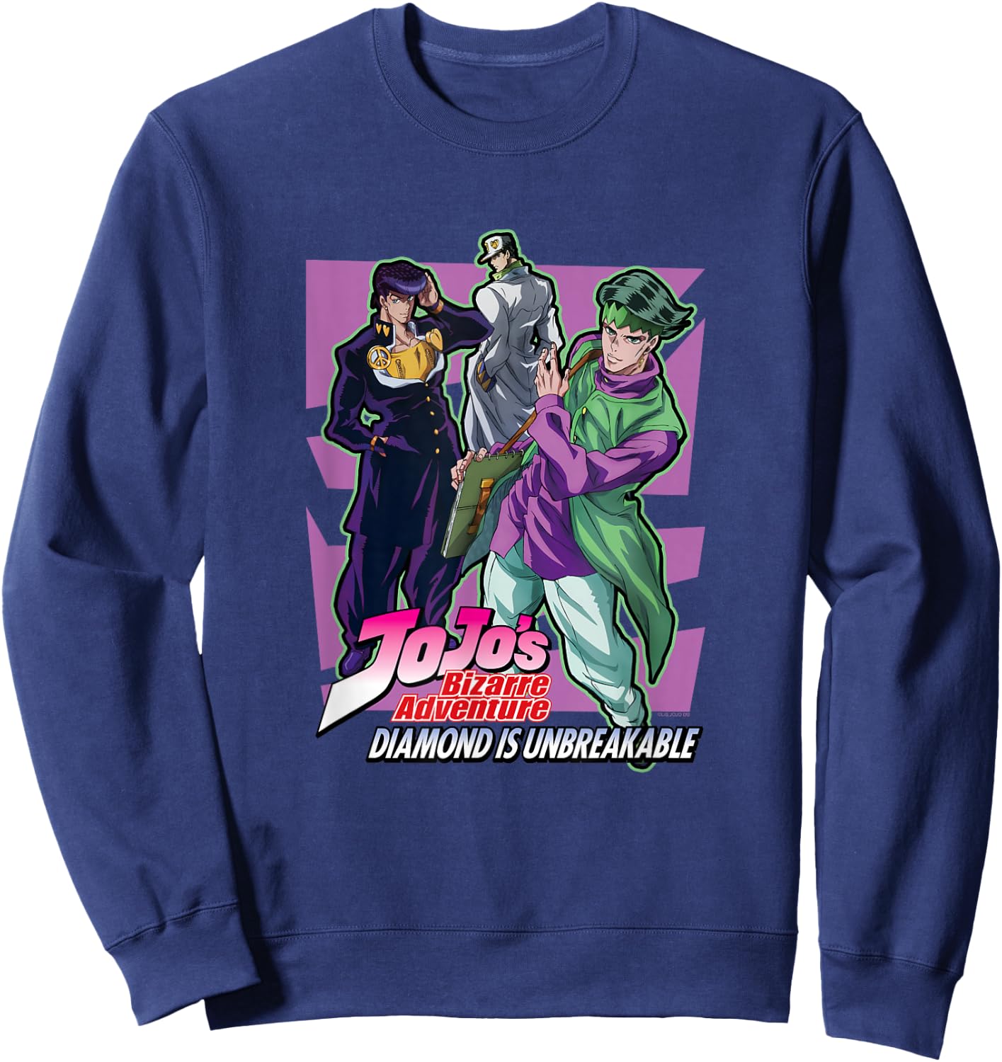JoJo Diamond is Unbreakable Group Pose Josuke Rohan & Jotaro Sweatshirt - Sweatshirt | Navy