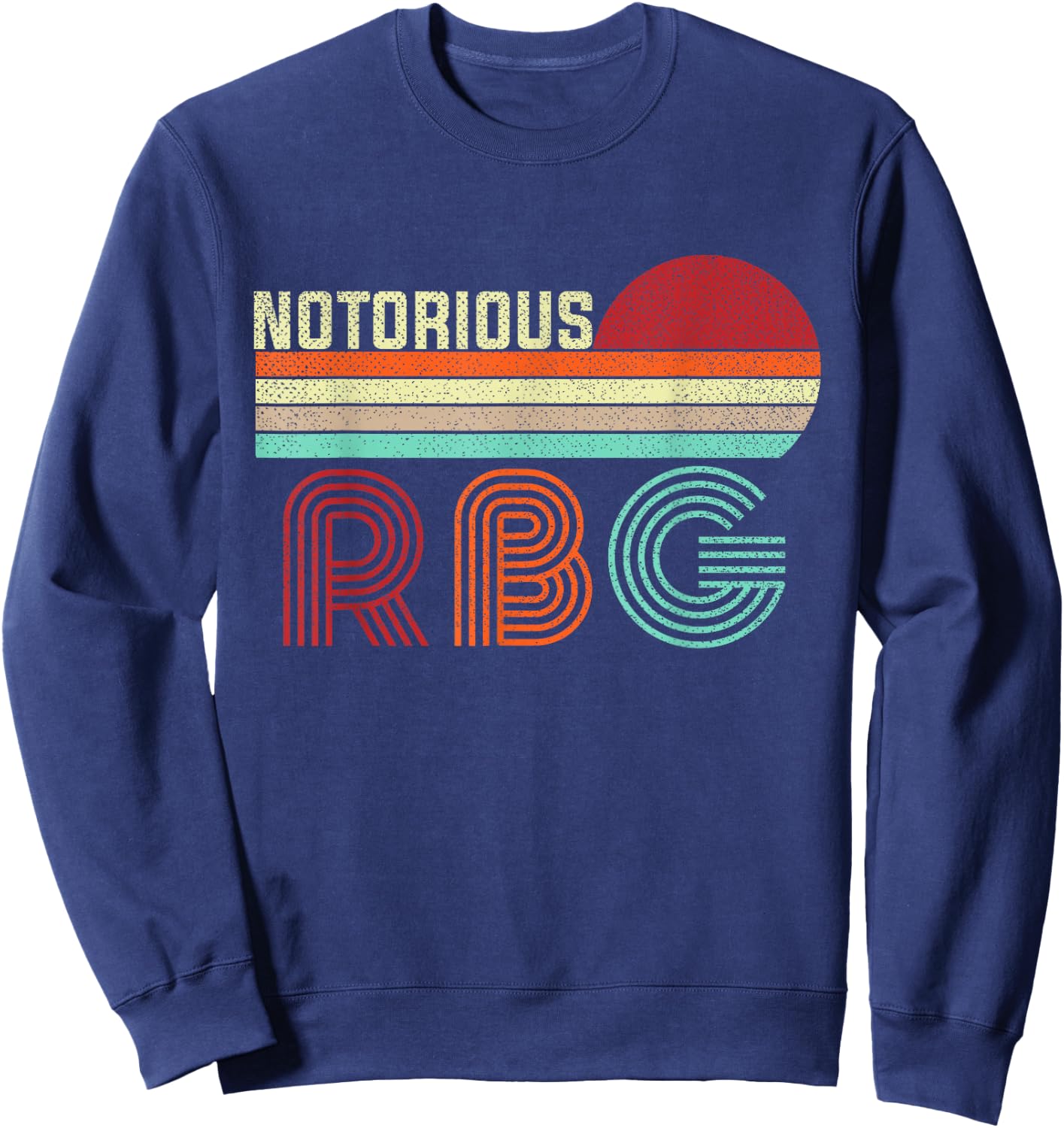 Vintage Notorious RBG shirt , Ruth Bader Ginsburg Sweatshirt - Sweatshirt | Navy