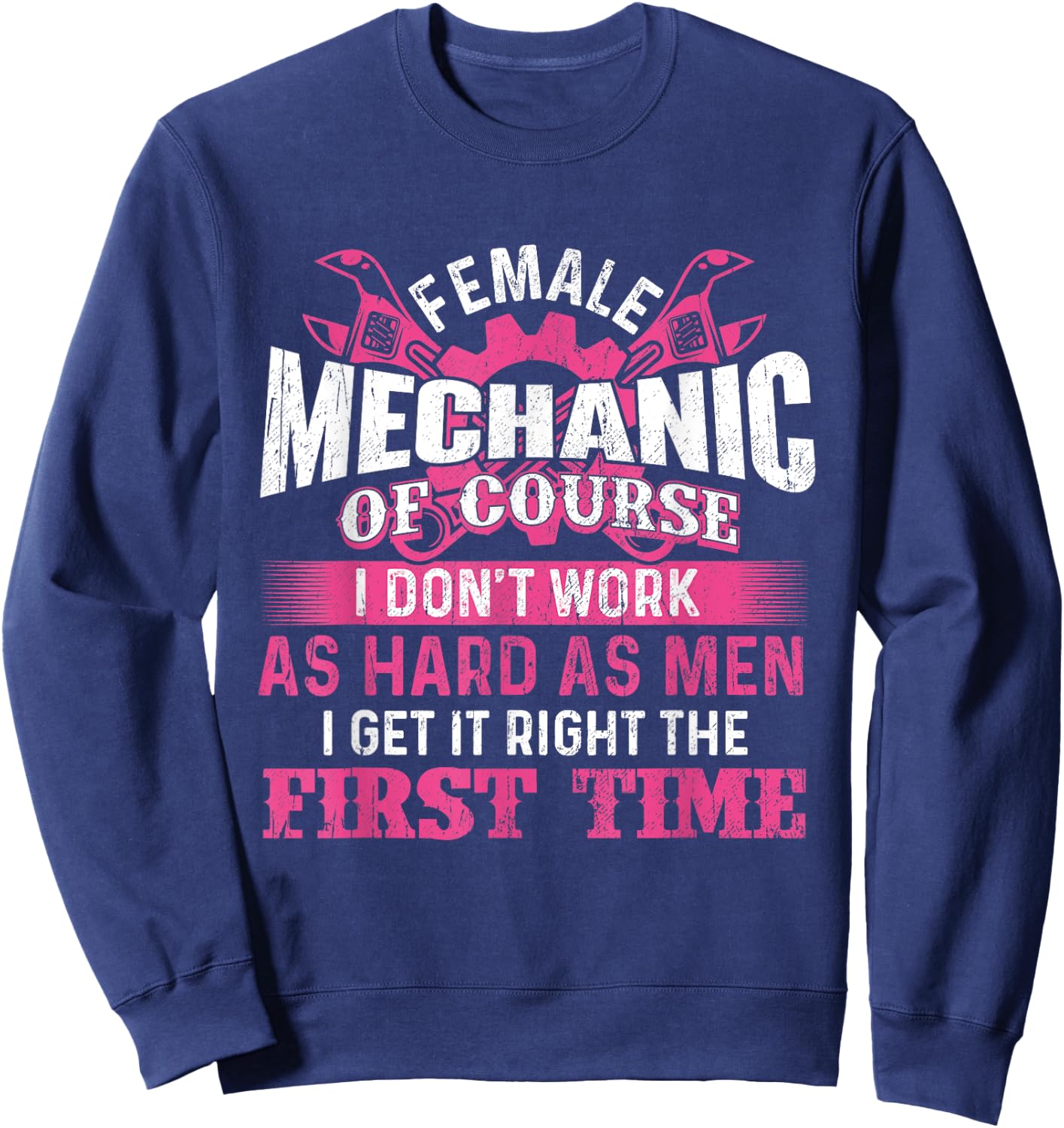Female Mechanic - Aircraft Plane Lover Airplane Maintenance Sweatshirt - Sweatshirt | Navy