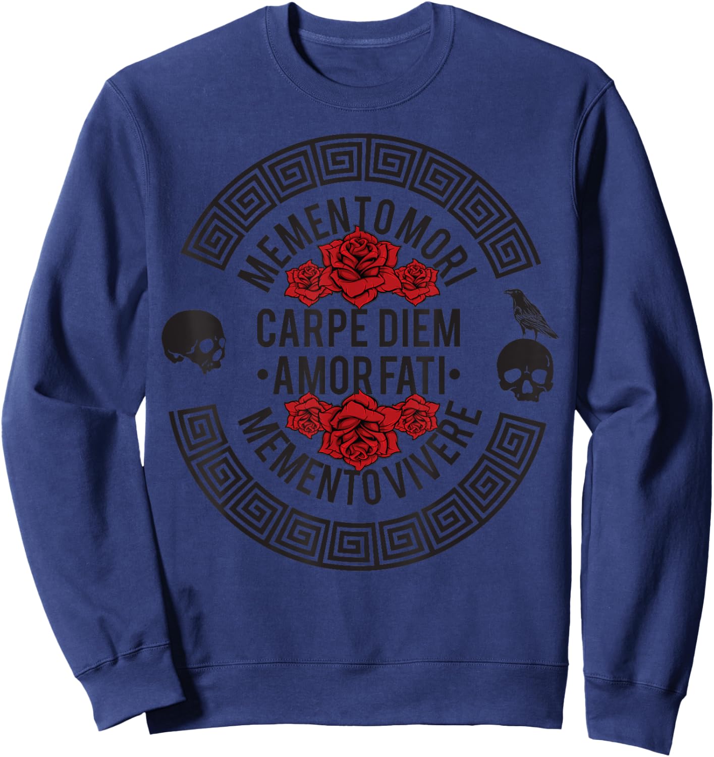 Stoicism Quote, Stoic Philosophy, Amor Fati, Memento Mori Sweatshirt - Sweatshirt | Navy