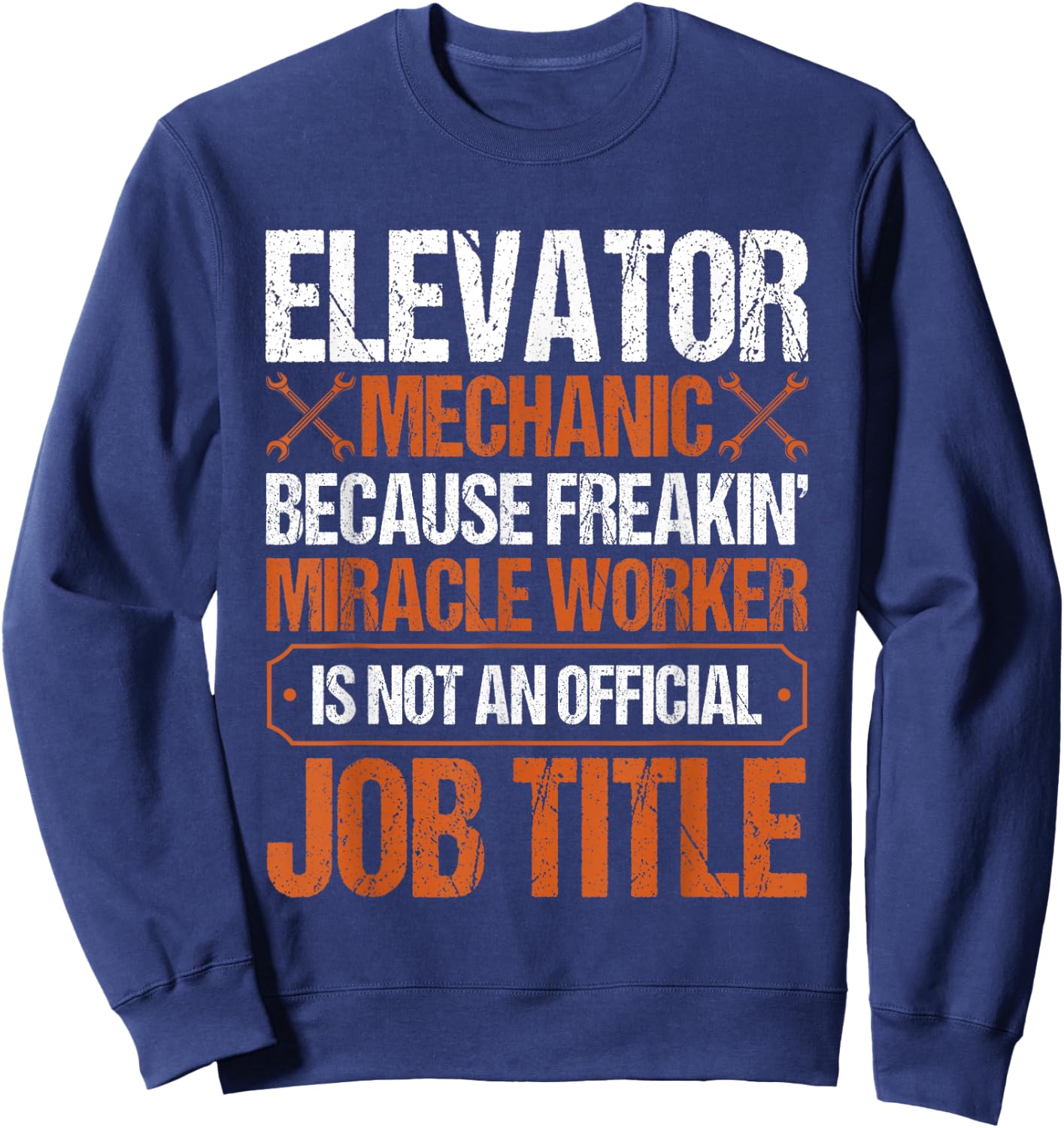 Elevator Mechanic Work Uniform Technician Sweatshirt - Sweatshirt | Navy