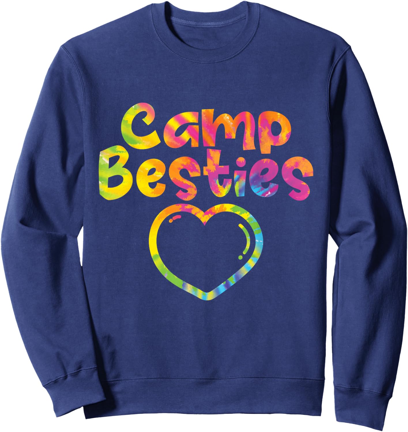 Camp Besties - Tie Dye Buddy Matching Best Friend Frienship Sweatshirt - Sweatshirt | Navy