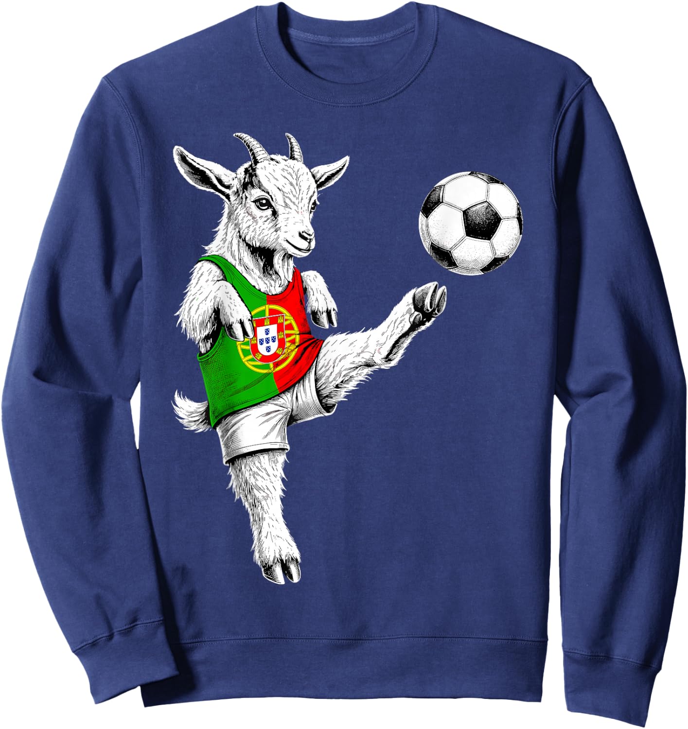 Portuguese Flag Novelty Portugal Sweatshirt - Sweatshirt | Navy