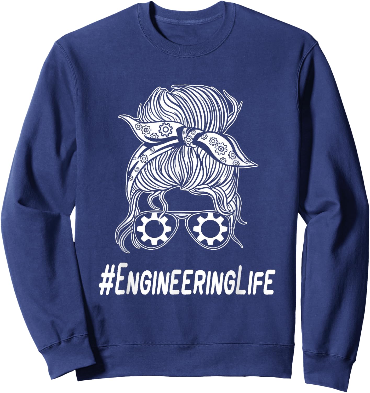 Female Civil Engineering Woman Mechanical Engineers Sweatshirt - Sweatshirt | Navy
