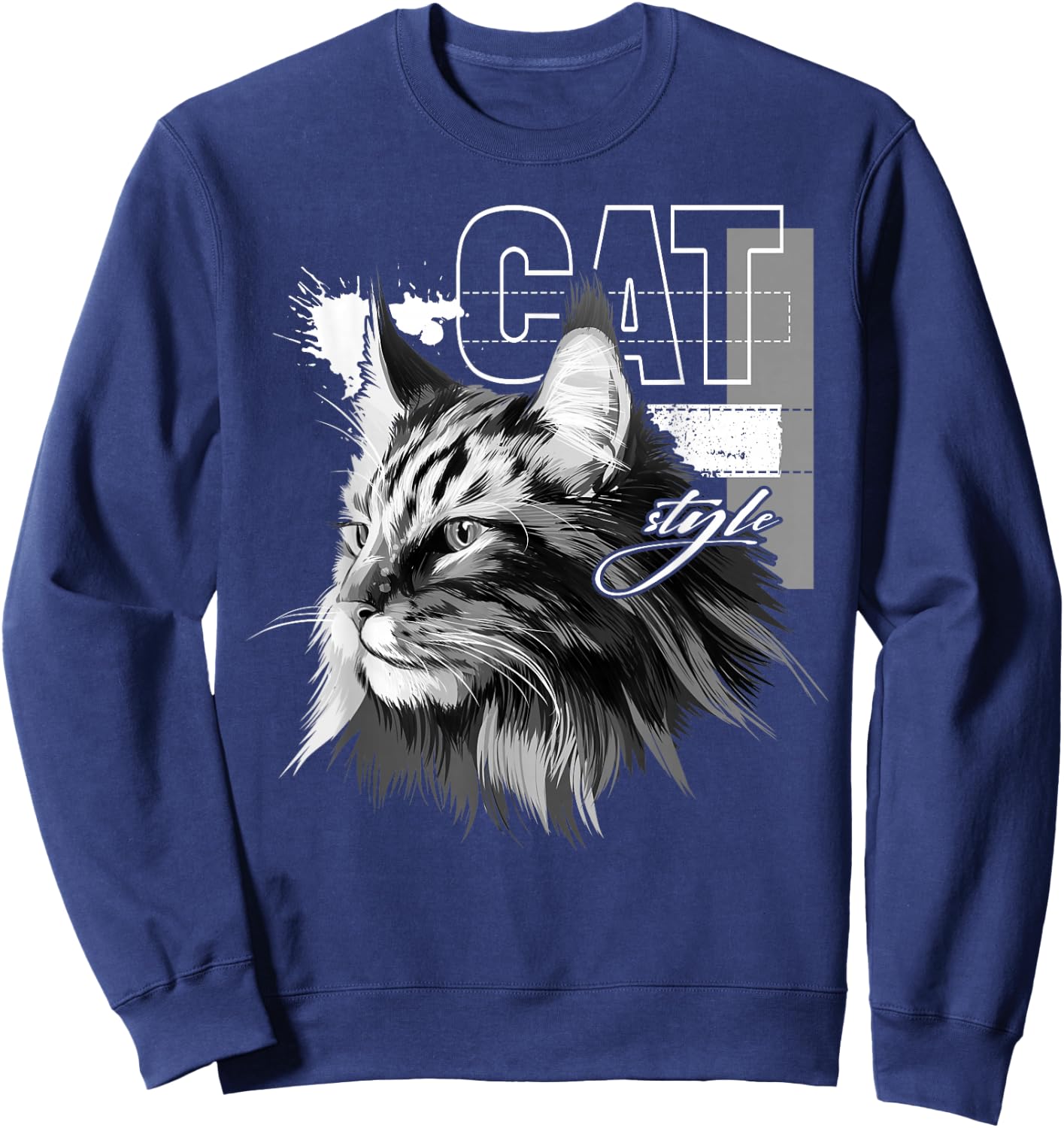 Maine Coon cat Sweatshirt - Sweatshirt | Navy