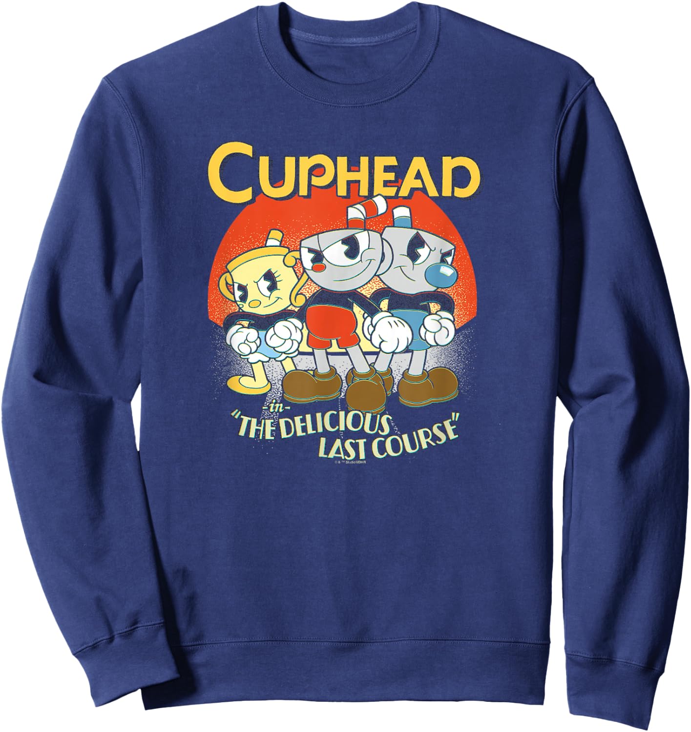 Cuphead: The Delicious Last Course Group Poster Sweatshirt - Sweatshirt | Navy