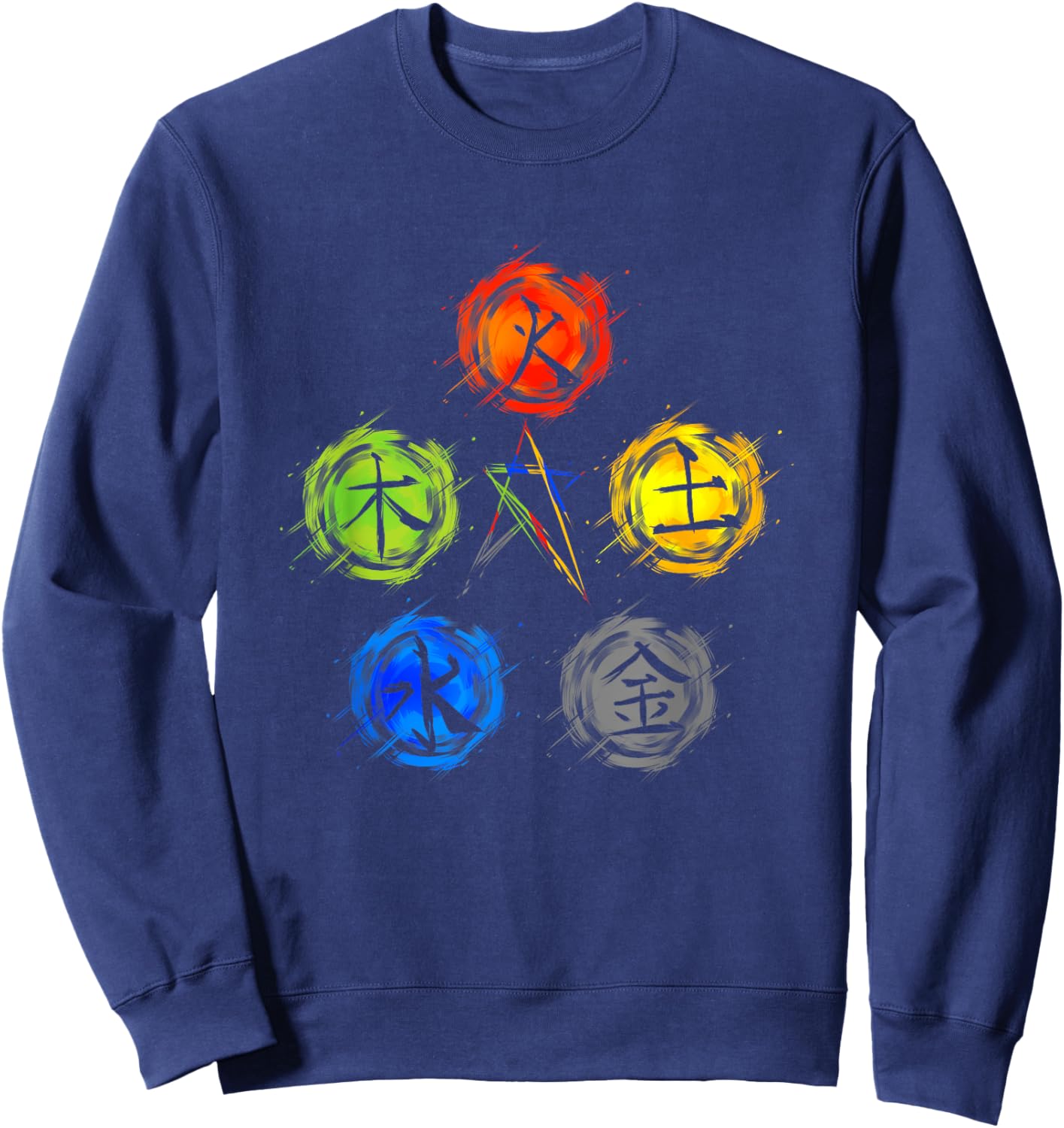 Qigong Five Elements Balance Tai Chi Sweatshirt - Sweatshirt | Navy