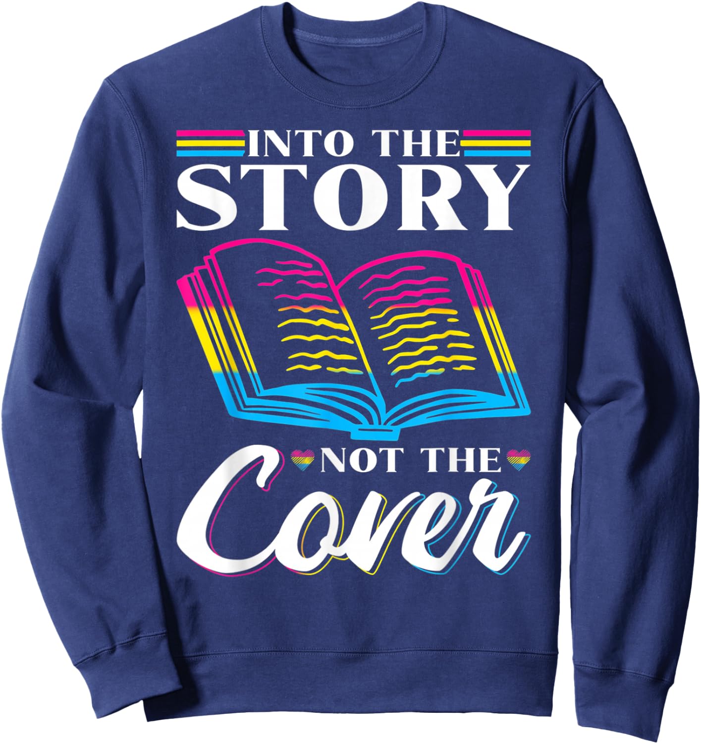 Pansexual Pride Genderfluid Book Pun Pansexuality Pan Pride Sweatshirt - Sweatshirt | Navy