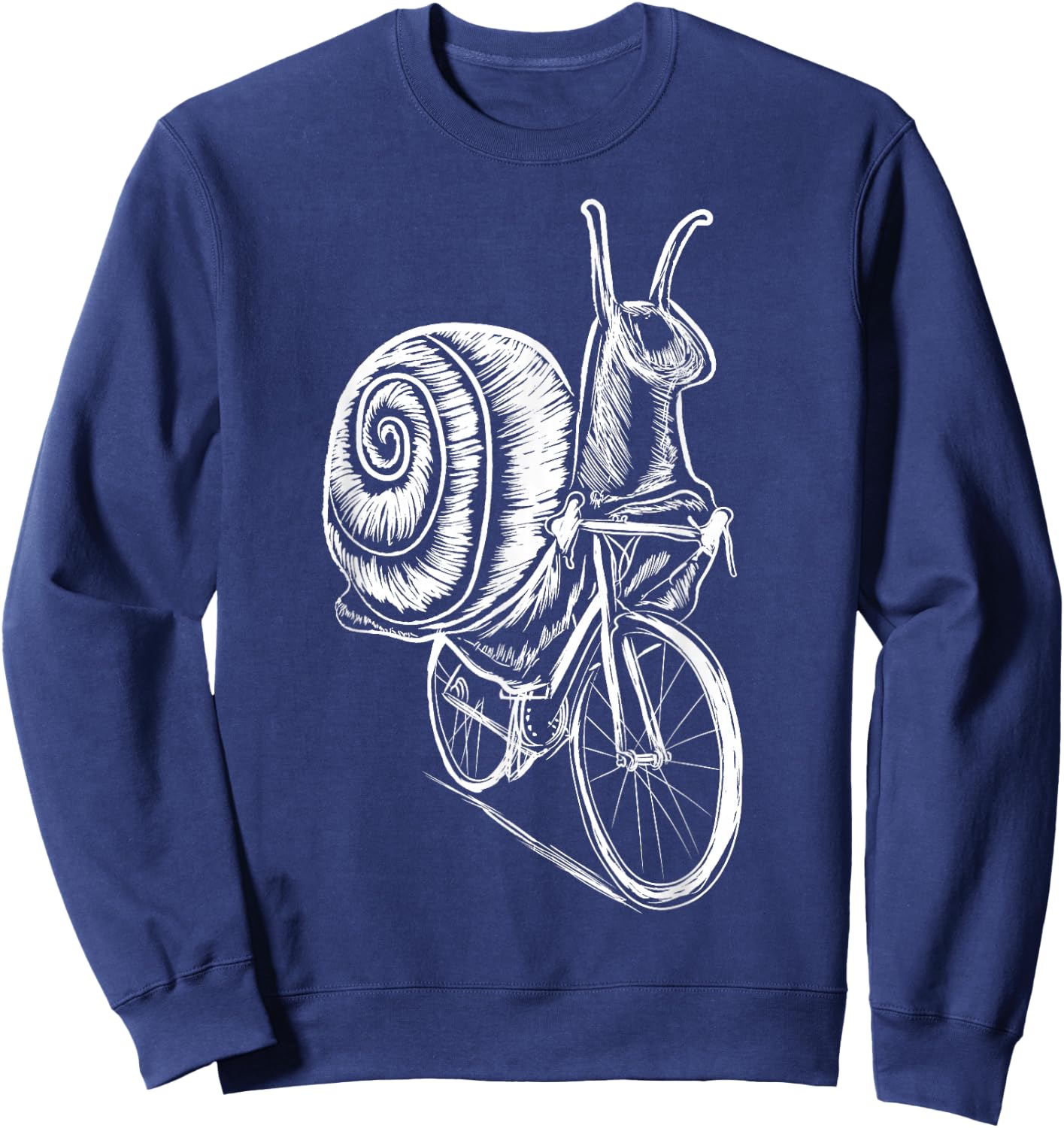 Cycling Snail Slug Bicycle Clothes Outfit Cyclist Gift Snail Sweatshirt - Sweatshirt | Navy