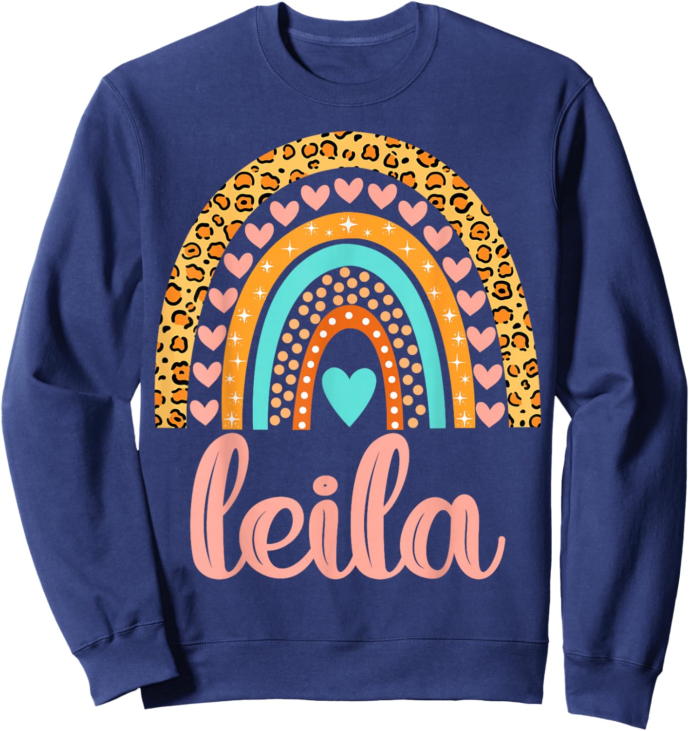 Leila Leila Name Birthday Shirt Gift Sweatshirt - Sweatshirt | Navy