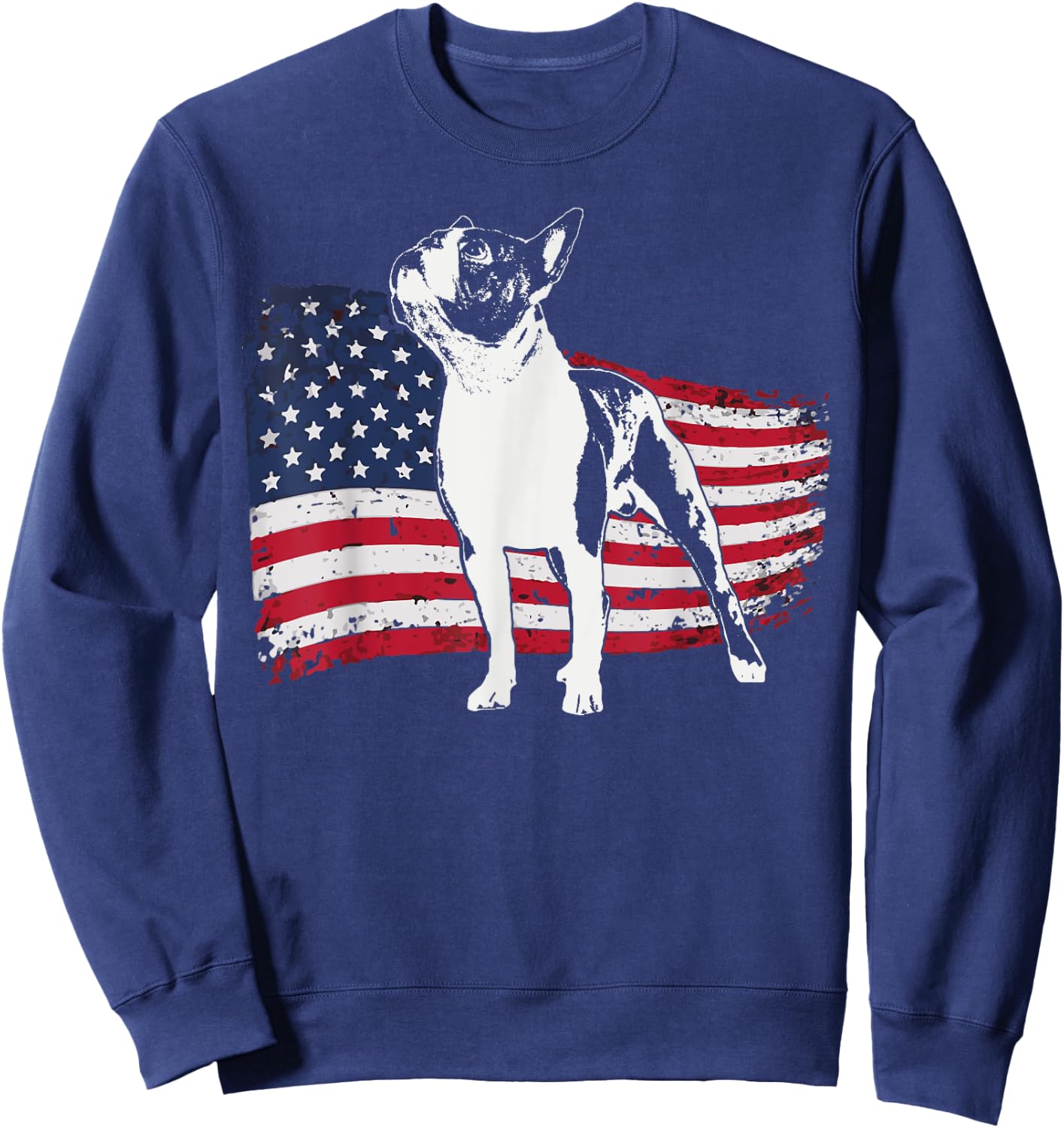 Boston Terrier Boston-Bulldog Women Kids Men Sweatshirt - Sweatshirt | Navy