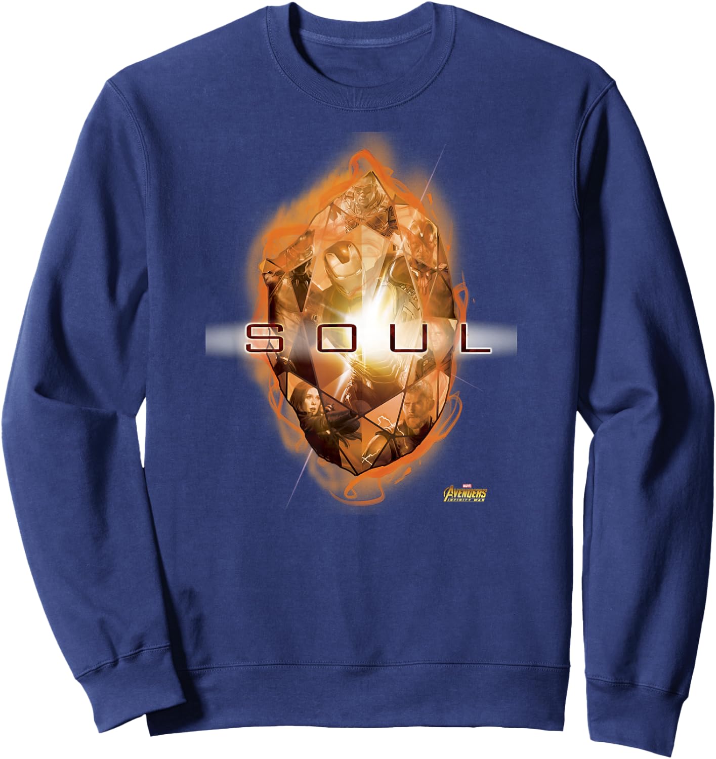 Marvel Infinity War The Orange Soul Stone Graphic Sweatshirt - Sweatshirt | Navy