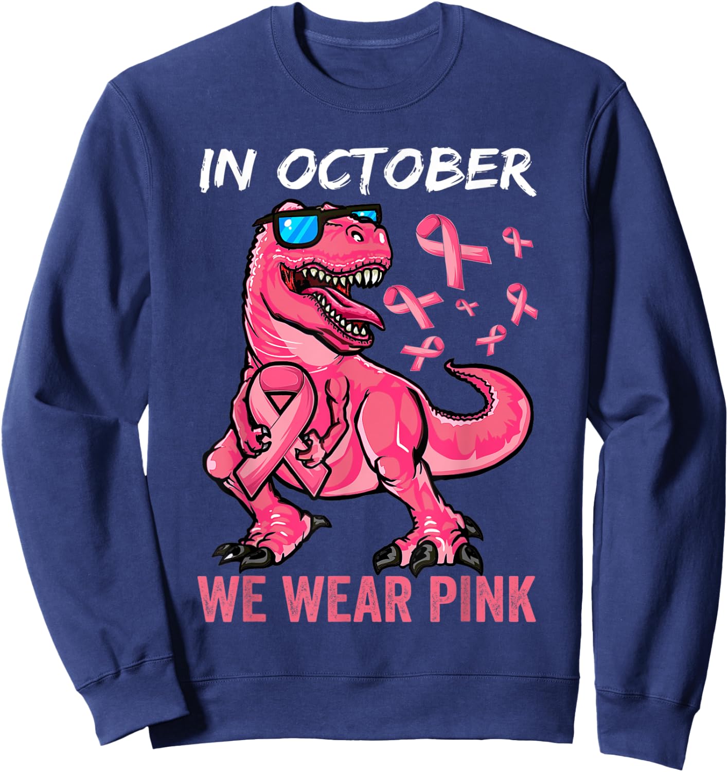 Breast Cancer Shirt for Boys, Breast Cancer Shirts for Kids Sweatshirt - Sweatshirt | Navy