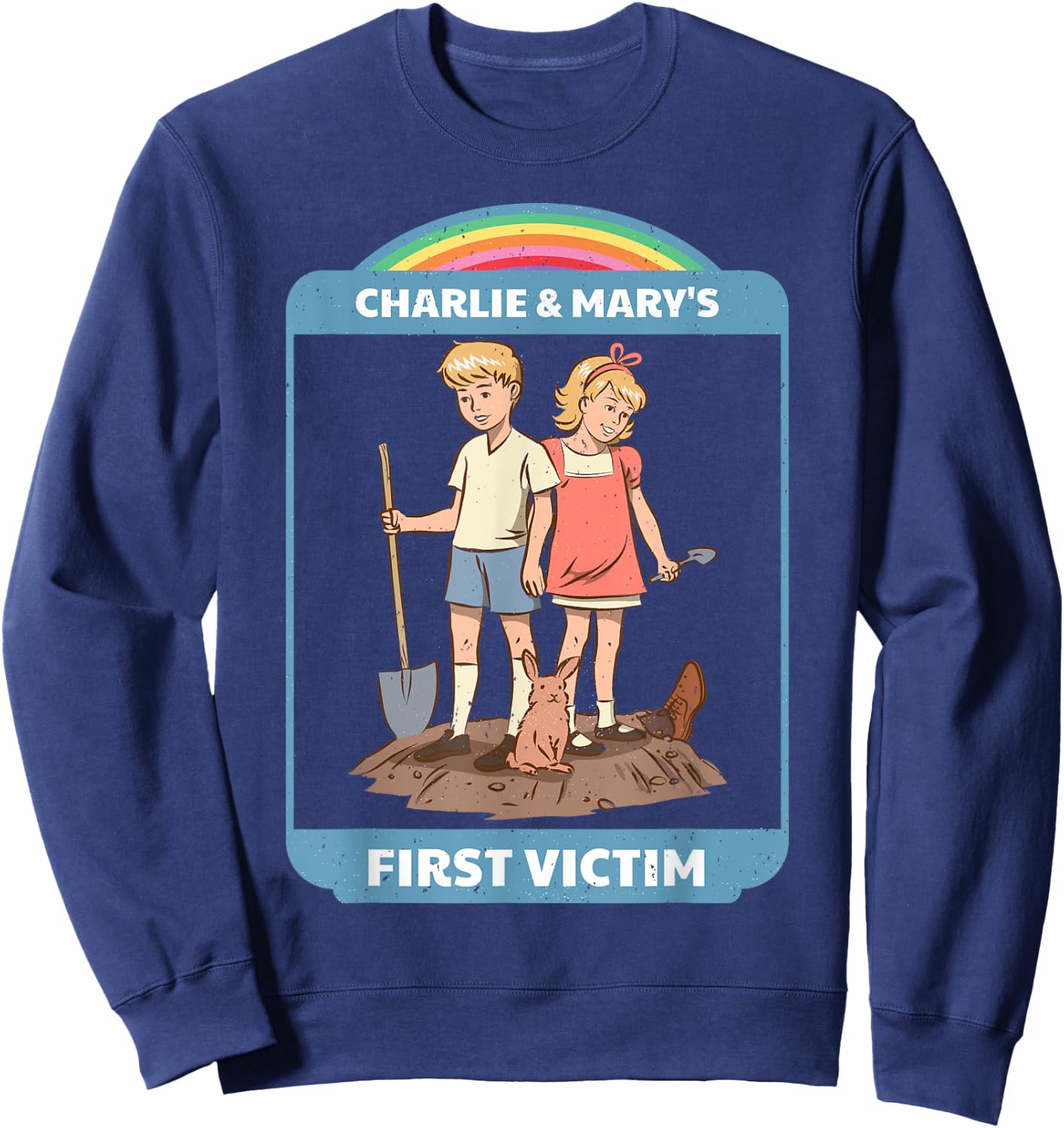 Horror Fun Dark Sarcastic Humor Funny Sacrifice Men Women Sweatshirt - Sweatshirt | Navy
