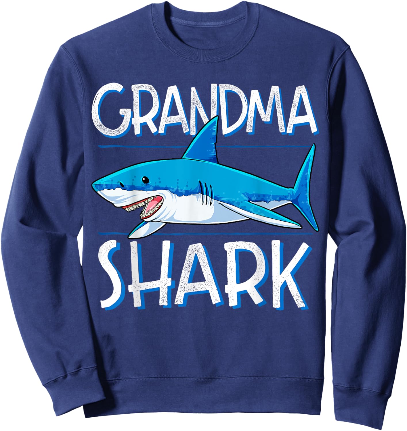 Grandma Shark T Shirt Family Matching Women Jawsome Gift Sweatshirt - Sweatshirt | Navy