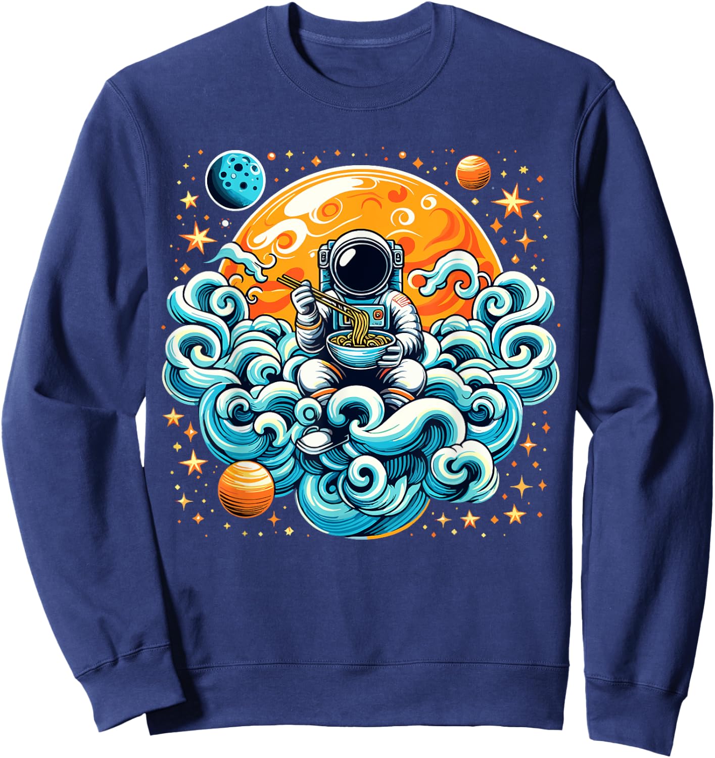 Astronaut Ramen Anime Space Astronaut Sweatshirt - Sweatshirt | Navy