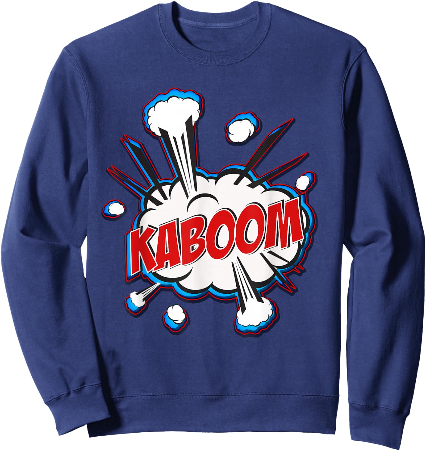 Kaboom Cartoon Comic Sound Effects Sweatshirt - Sweatshirt | Navy