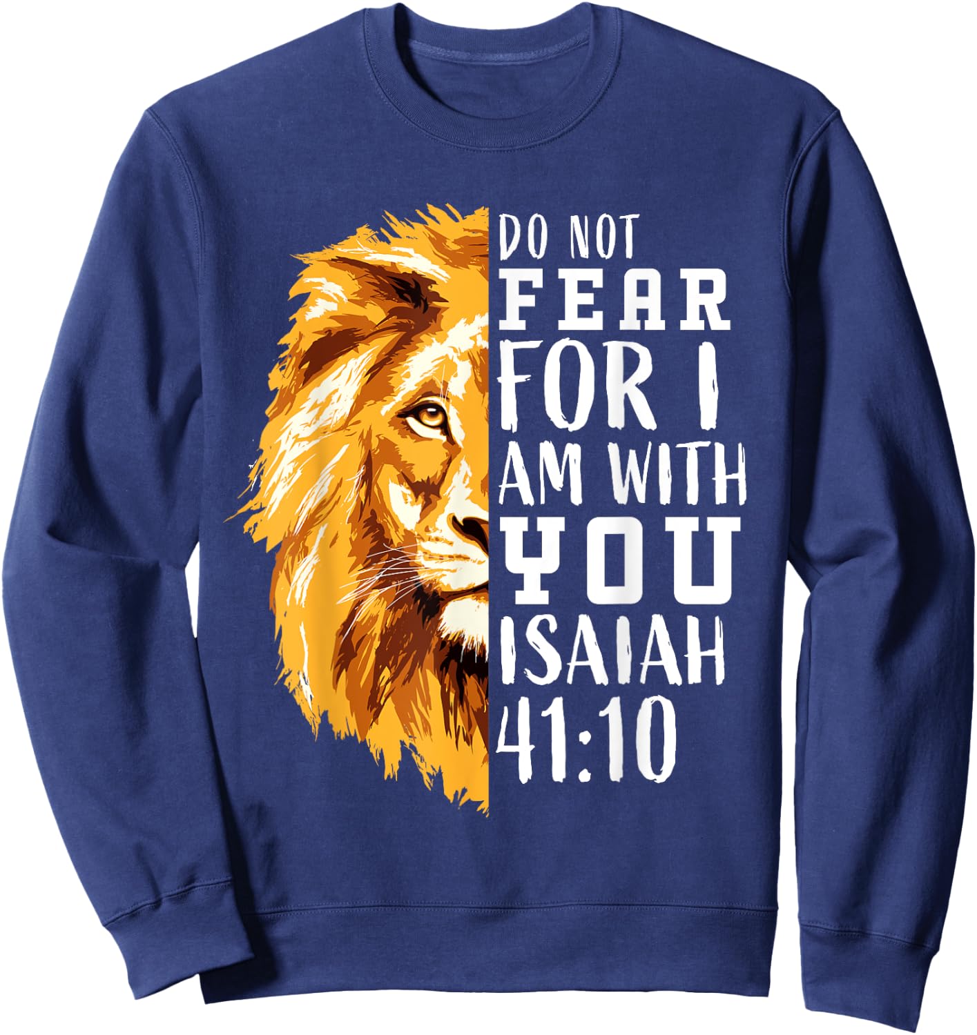 Christian Bible Verse Lion of Judah for Children and Boys Sweatshirt - Sweatshirt | Navy