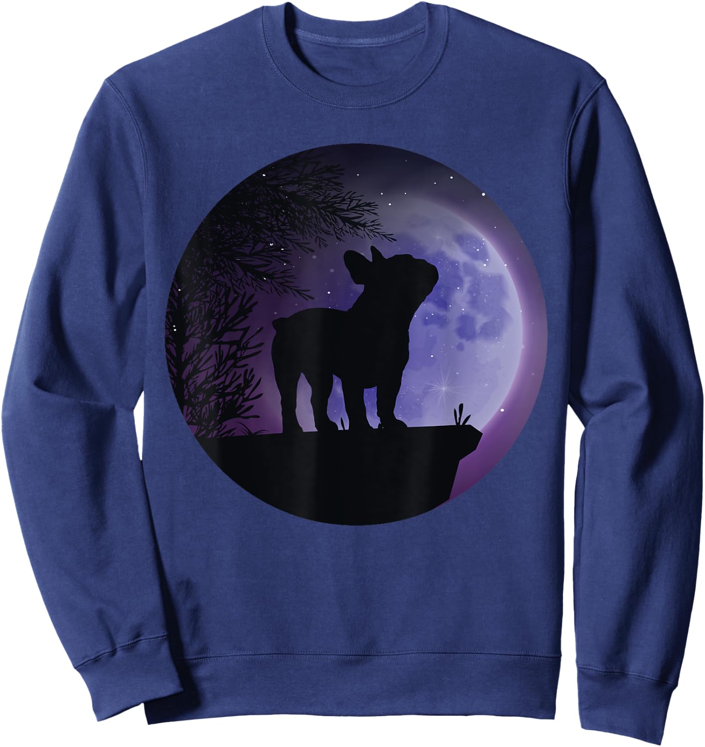 French Bulldog Frenchie Dog Women Kids Sweatshirt - Sweatshirt | Navy