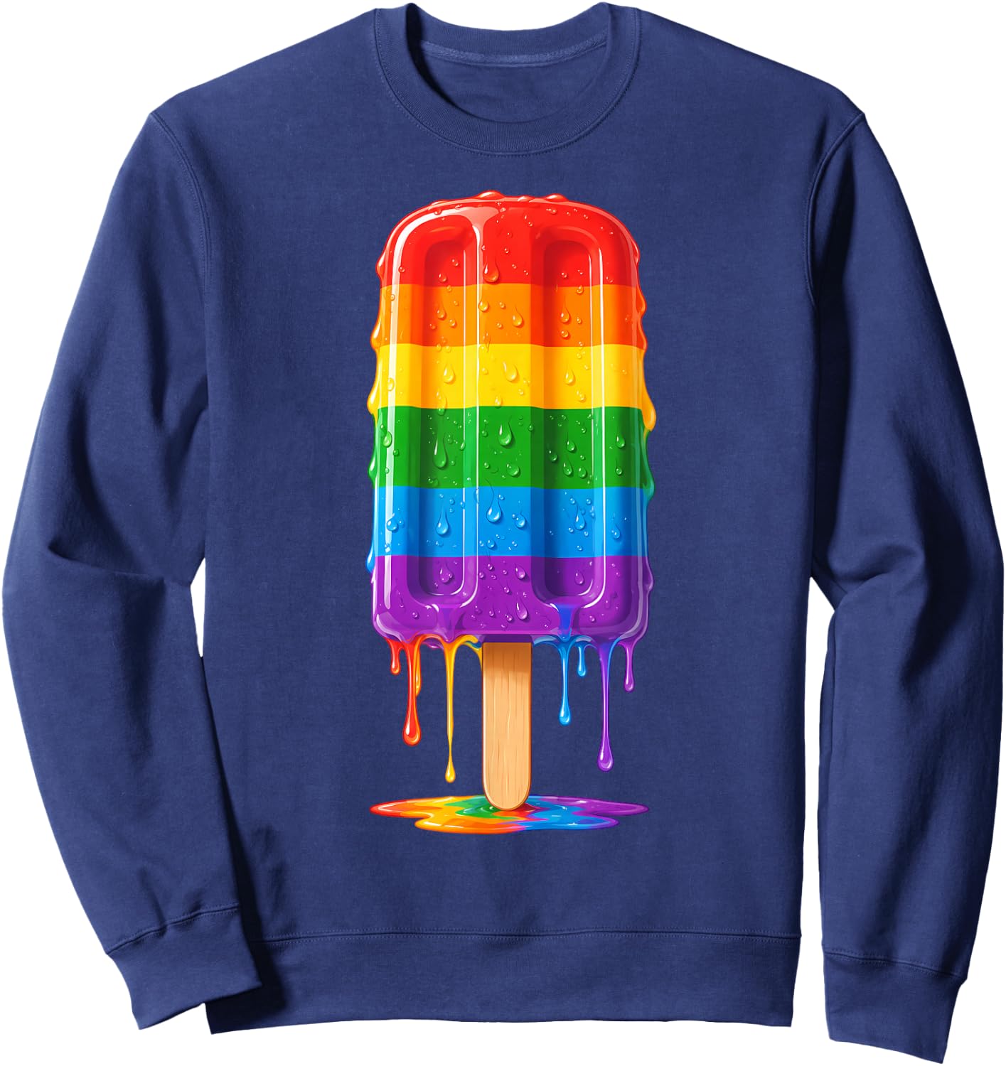 LGBT Shirts Ice Cream Rainbow LGBTQ Pride Sweatshirt - Sweatshirt | Navy