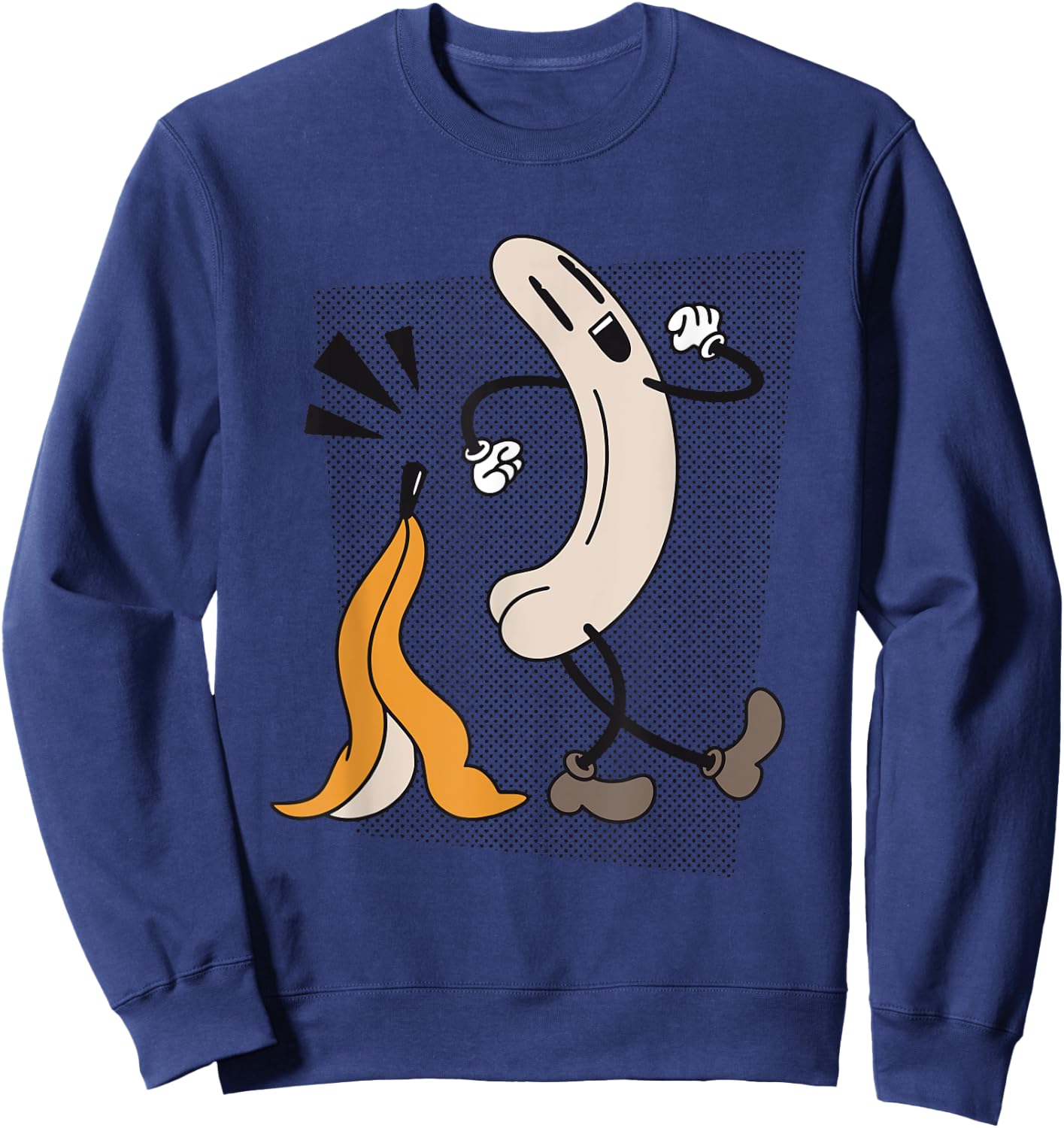Banana Striptease Censored Naked Funny Adult Sweatshirt - Sweatshirt | Navy