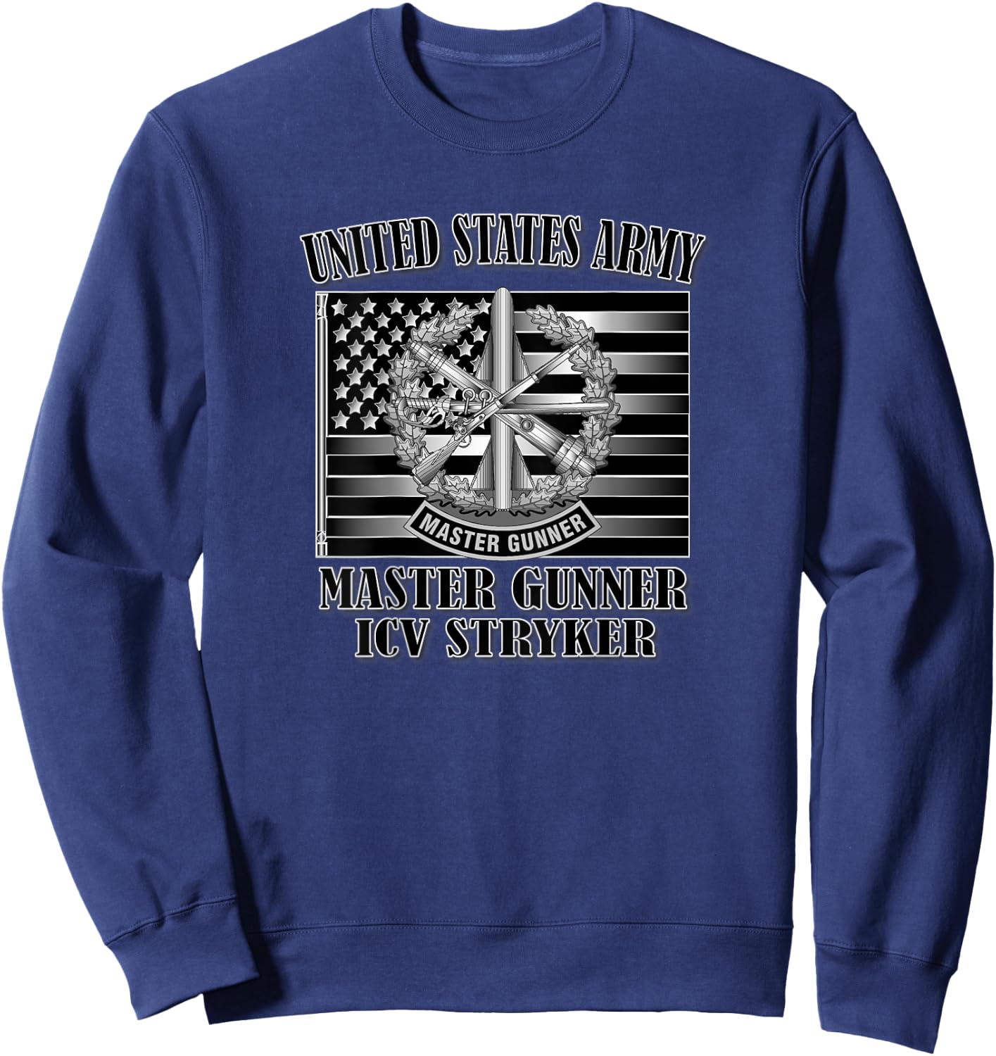 Master Gunner- ICV Stryker (Back Design) Sweatshirt - Sweatshirt | Navy