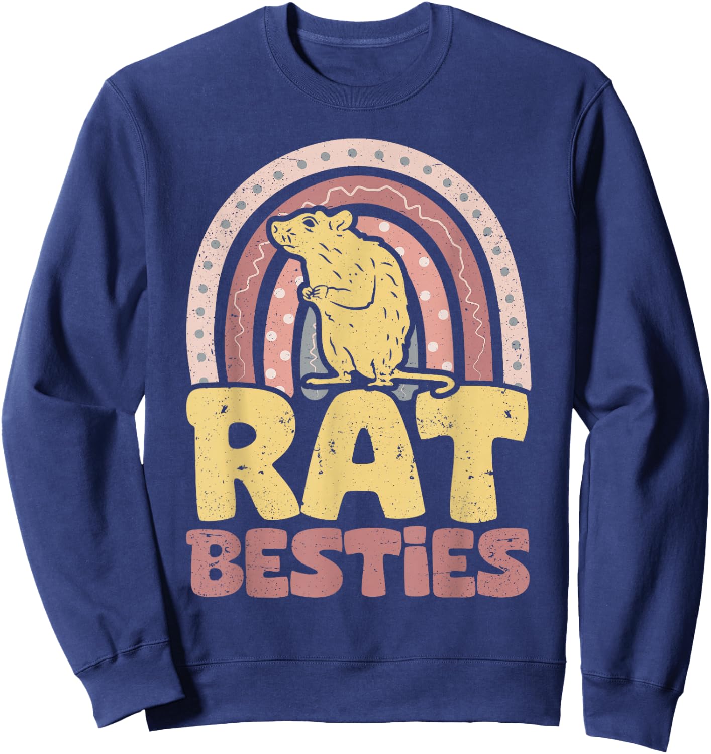 Rat Besties BFF Best Friends Bestie Sweatshirt - Sweatshirt | Navy